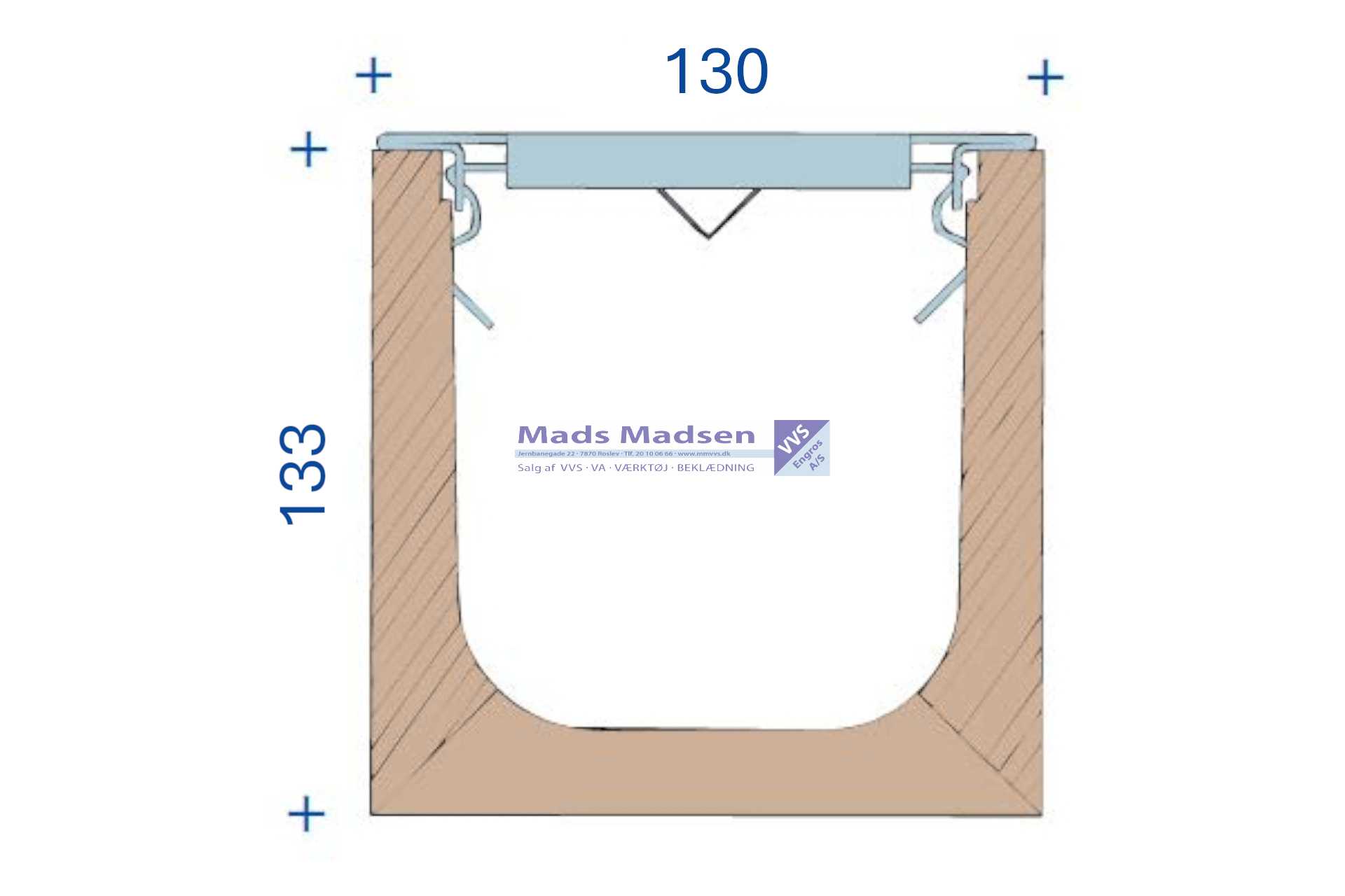 Polysan Sapolite 1100 rende u/rist L=100cm broget 1010 - Billede 2