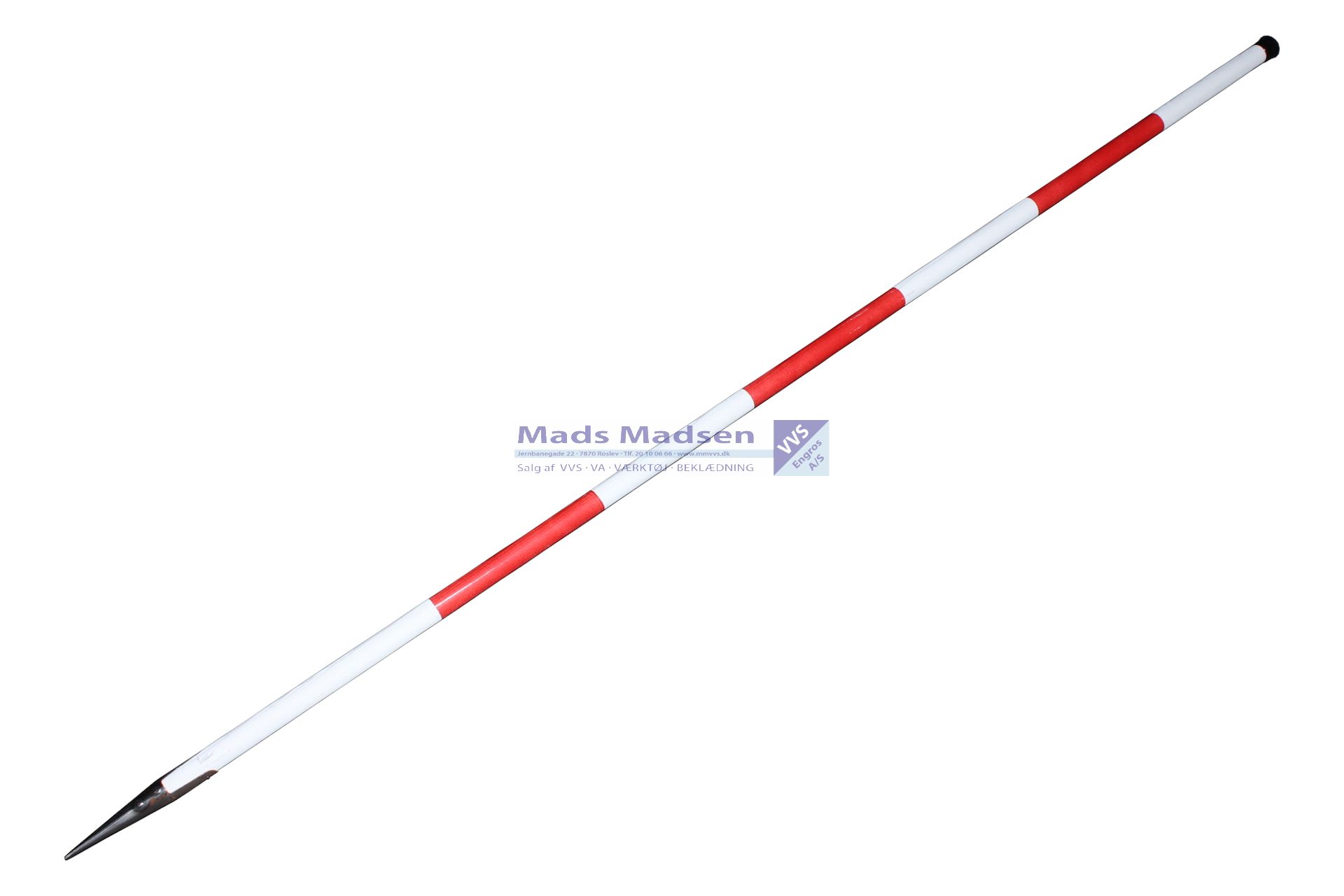 Landmålerstok 160 cm træ m/ stålspids