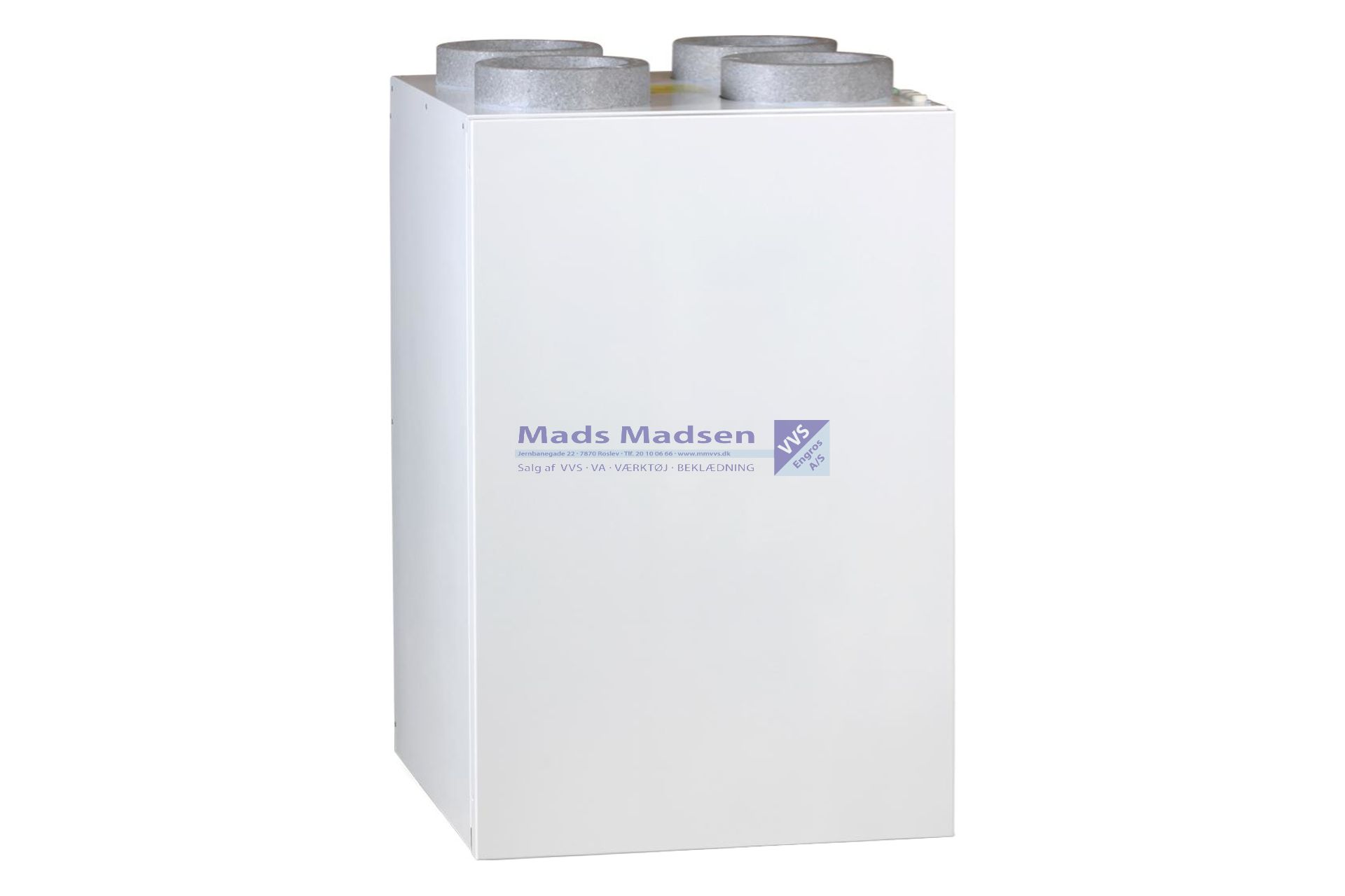 Genvex ventilations aggregat ECO 375 vægmontering m/PET plast veksler incl. Optima 270 styringprint samt bypass & indbygget fugtstyring kan forbindes til CTS-anlæg via Modbus-kommunikation 290m3/t v/100Pa SEL800 4x160mm tilslutninger opad (S) 067890