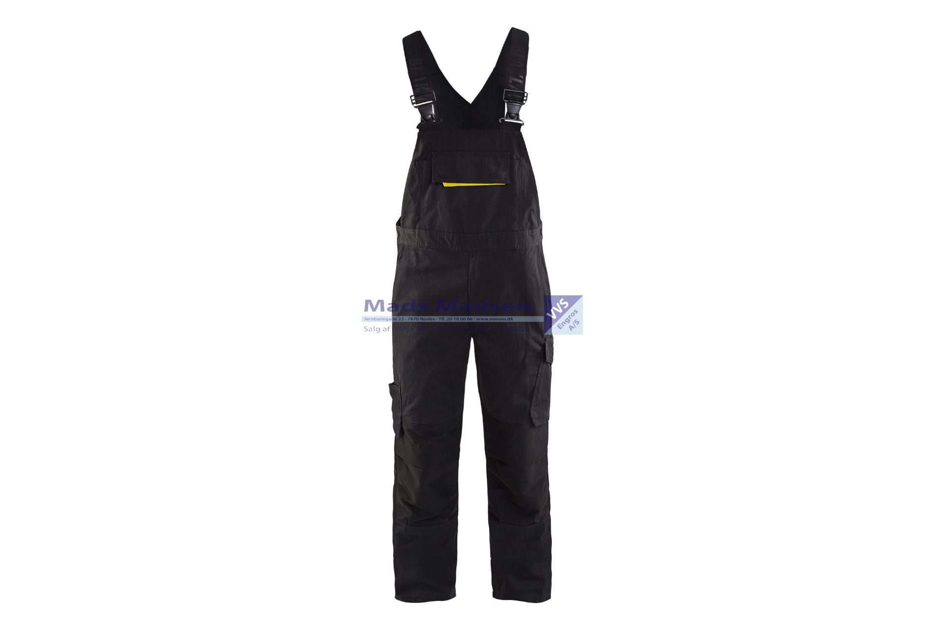 Blåkläder Service overall 2695-1330-9933 C48 sort/gul bom 60% - poly 40% (S)