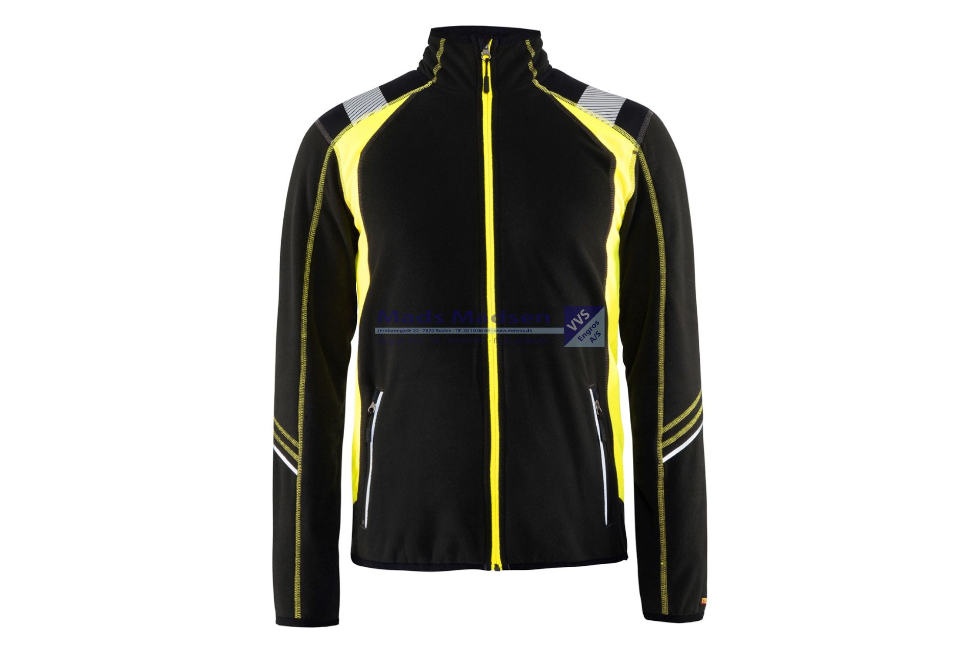 Blåkläder jakke microfleece 4993-1010-9933 str. 4XL sort/gul poly 100%