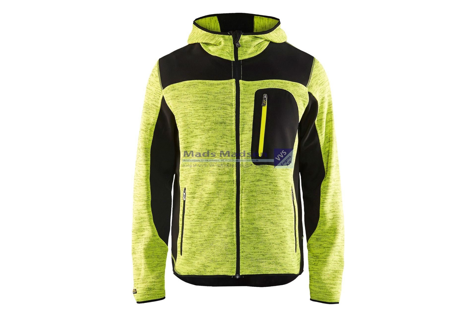Blåkläder jakke strikket 4930-2117-3399 str. 3XL gul/sort poly 100%