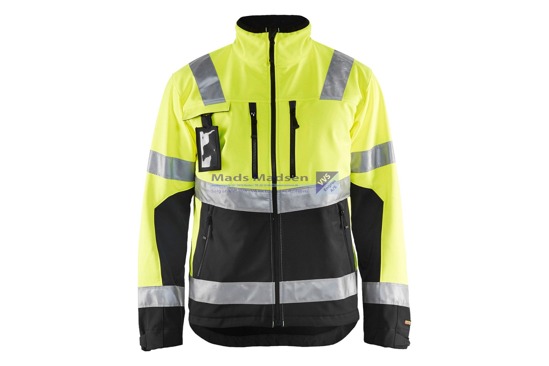 Blåkläder High vis softshell jakke 4900-2517-3399 str. XXL gul/sort poly 100%