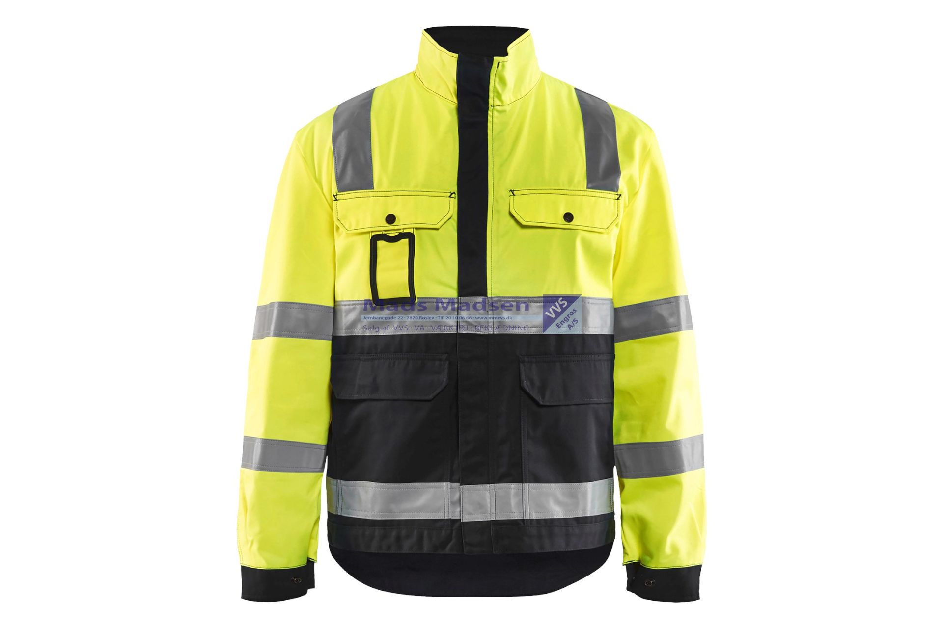 Blåkläder High vis arbejdsjakke 4023-1804-3399 str. S gul/sort bom 15% - poly 85%