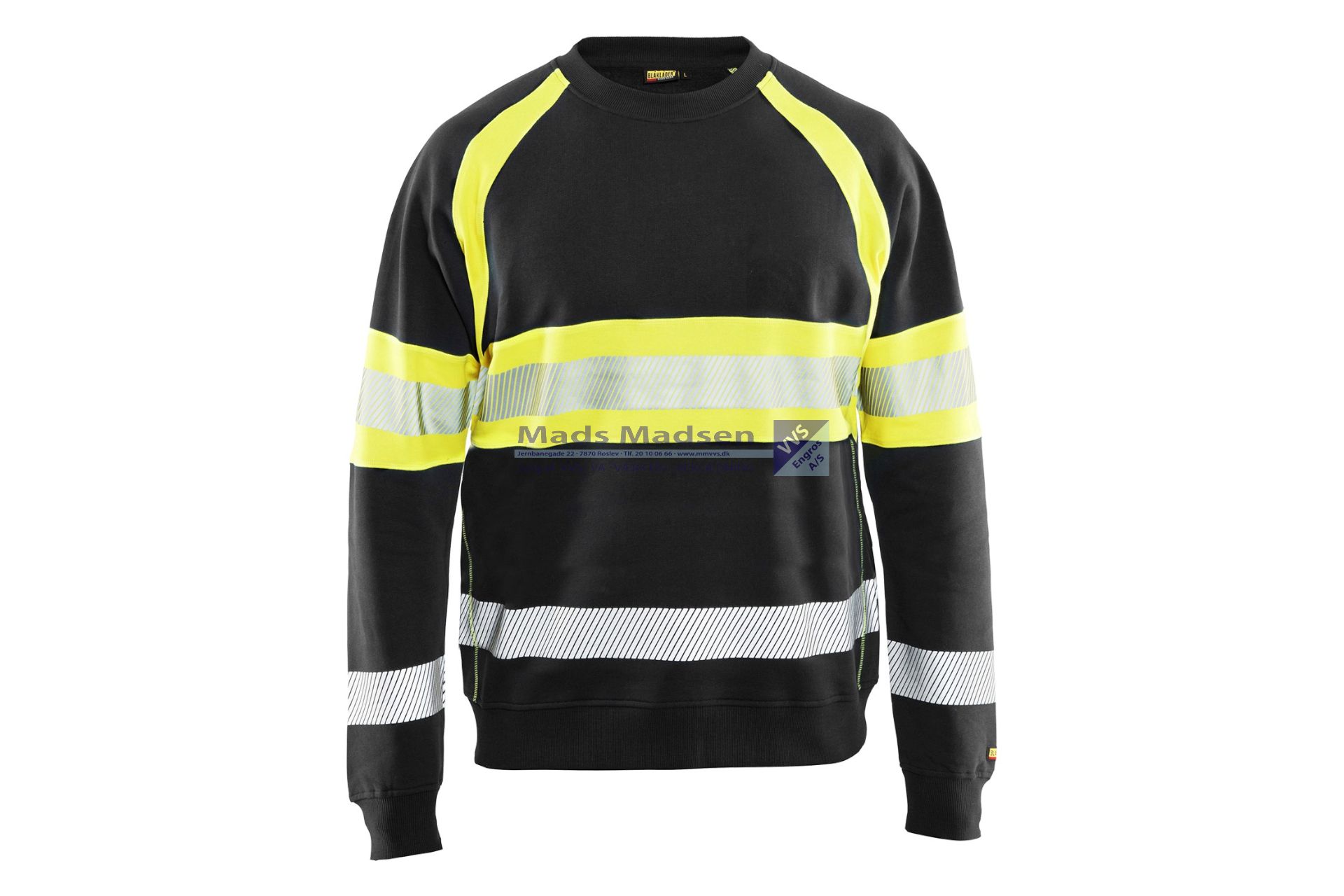 Blåkläder High vis sweatshirt 3359-1158-9933  str. M sort/gul bom 100%