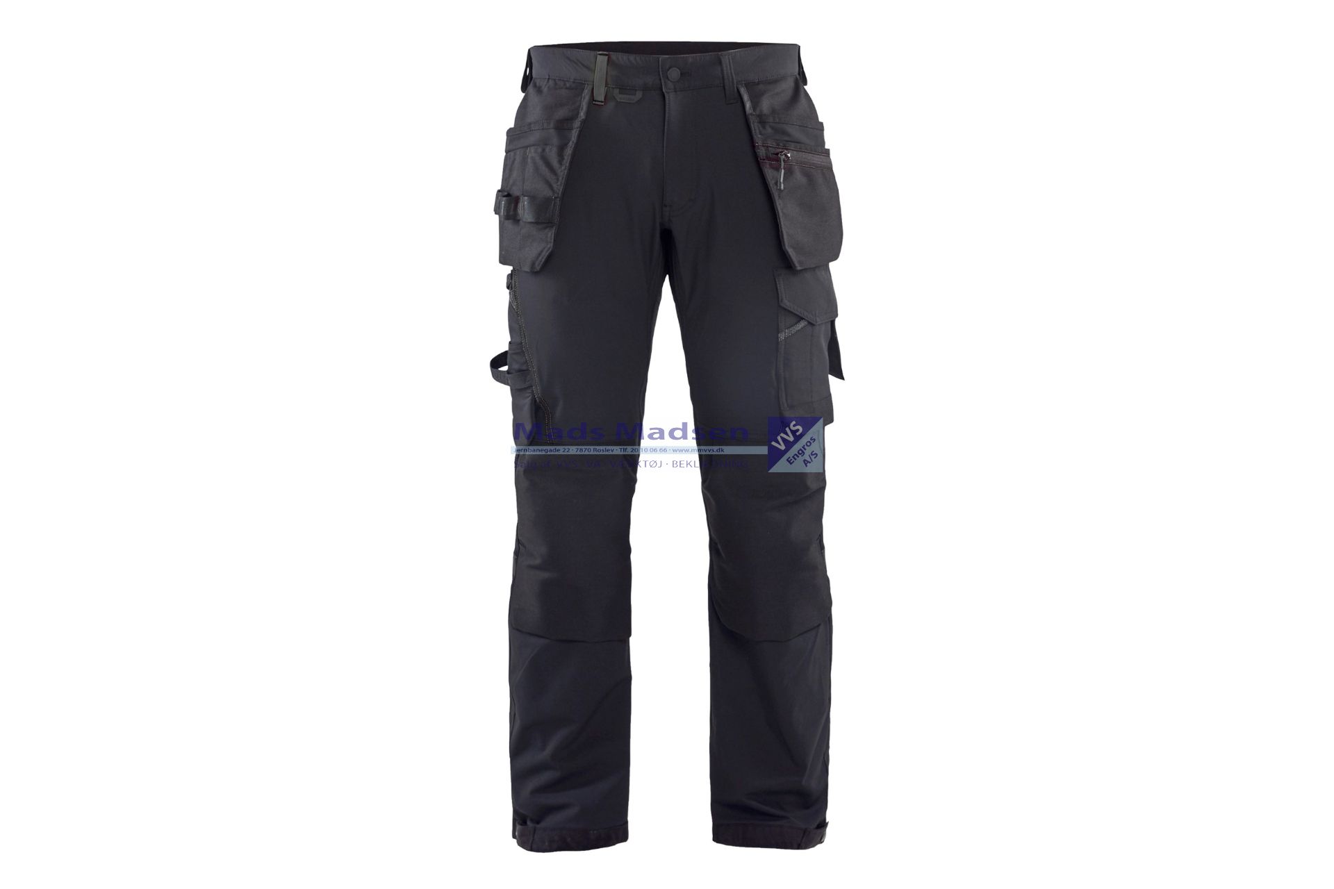 Blåkläder Håndværkerbuks m/sidelom 4 vejs stretch 1522-1645-9900  sort C56 92% poly - 8% elastan