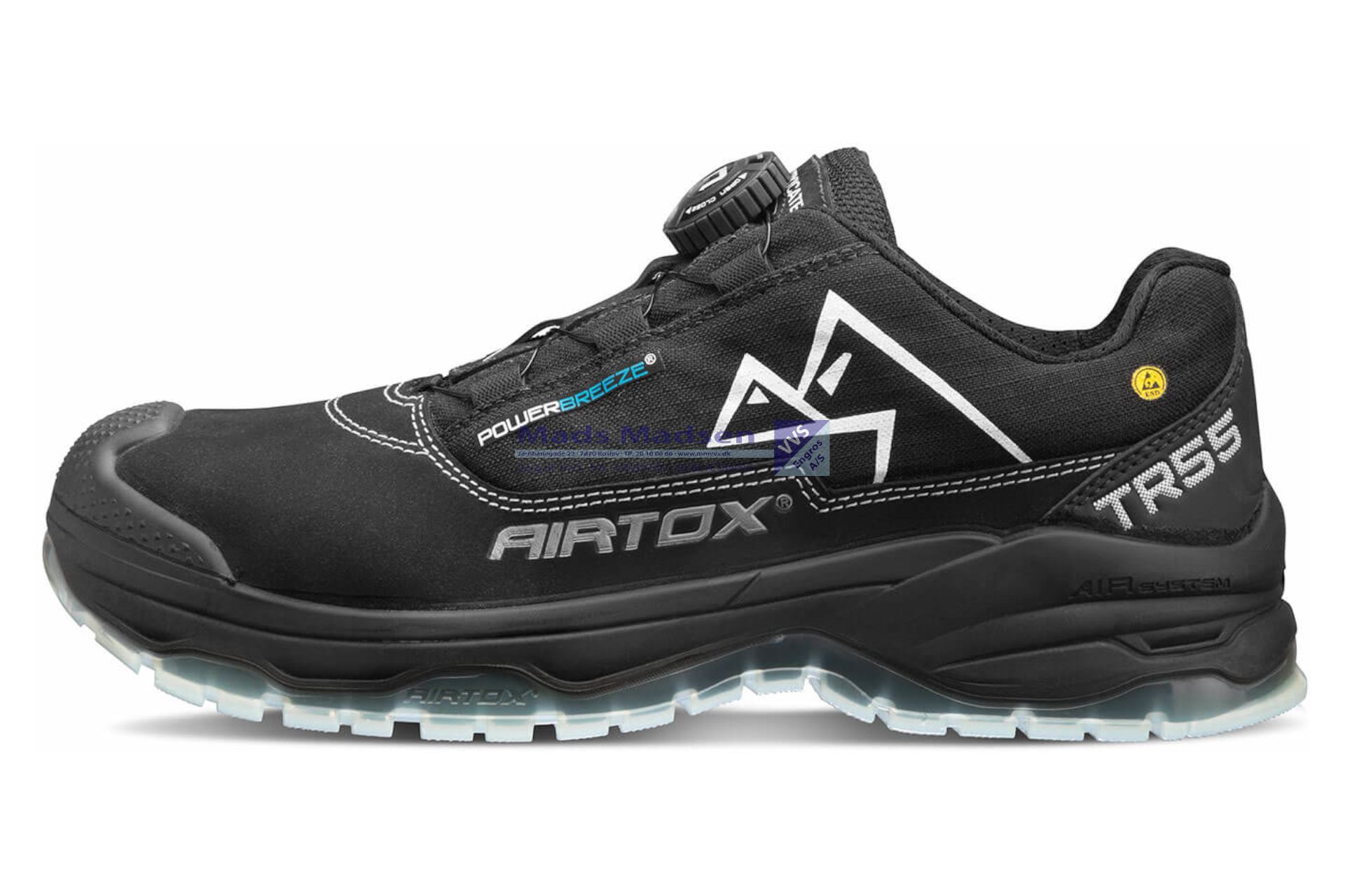 Airtox sikkerhedssko TR55 uturn ESD str.44