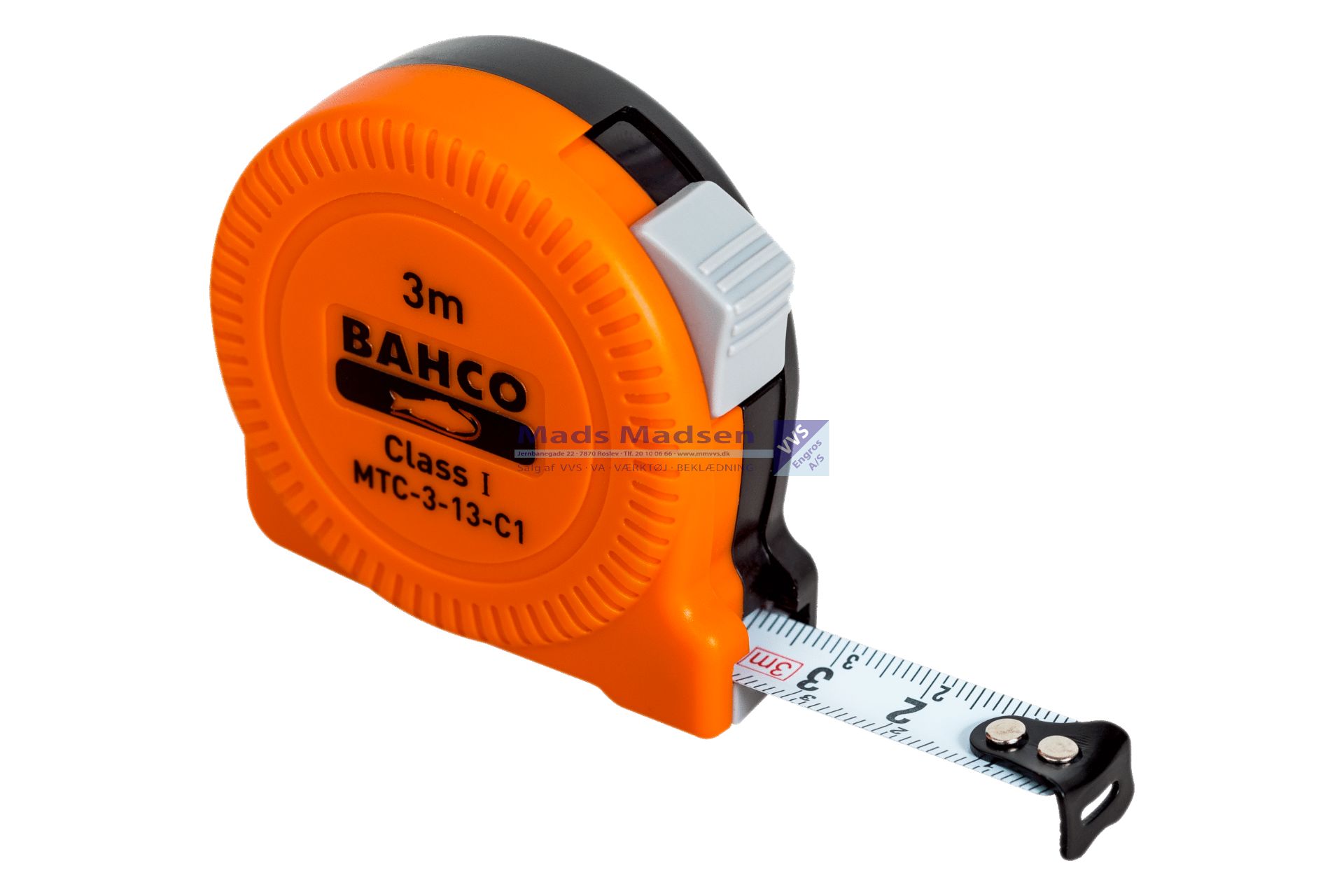 Båndmål Bahco MTC 3mtr x 13mm C1 *NETTOPRIS*