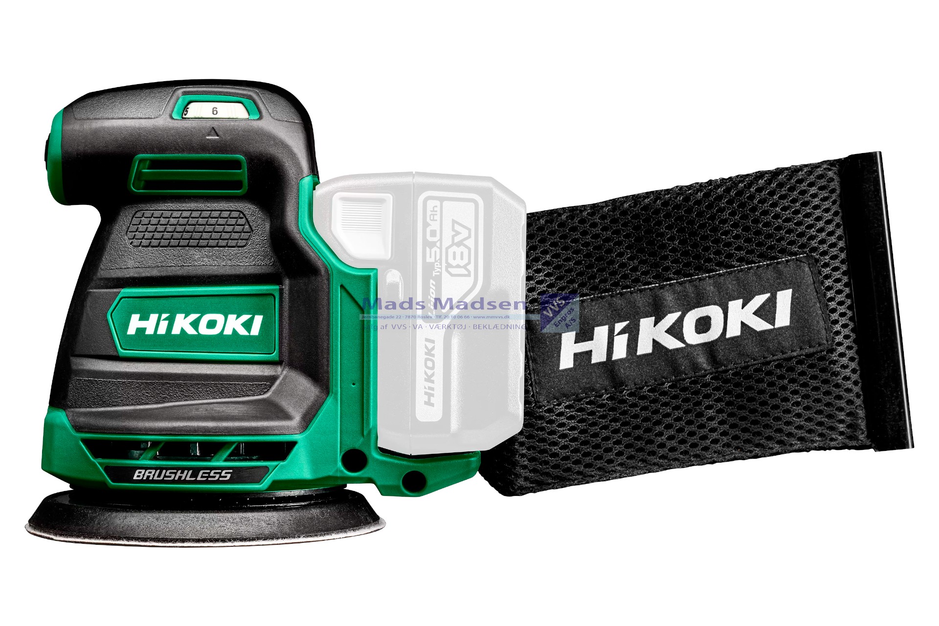 Hitachi / Hikoki Excentersliber SV1813DA Tool W4 HSC *NETTOPRIS*