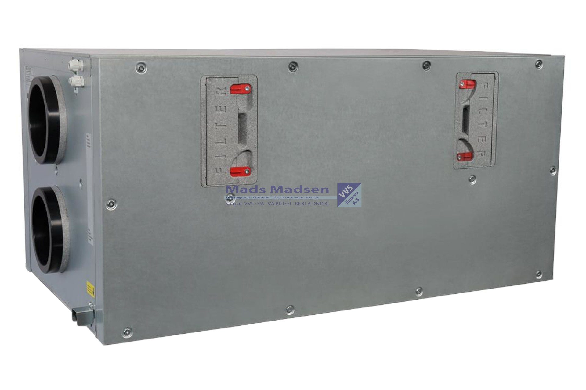 Genvex ventilations aggregat ECO 400 XL loftmodel m/PET plast veksler incl. Optima 270 styringprint samt bypass & indbygget fugtstyring kan forbindes til CTS-anlæg via Modbus-kommunikation 300m3/t v/100Pa SEL800 4x indv.160mm & udv. 200mm tilslutninger vandret (S) 067892