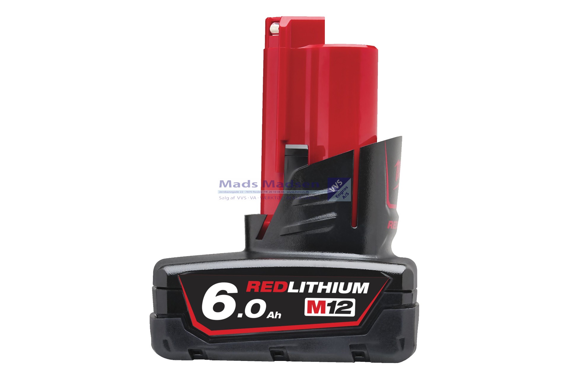 Milwaukee M12 B6 akku batteri 12V 6,0 Amp. incl. afgift 4932451395 *NETTOPRIS*