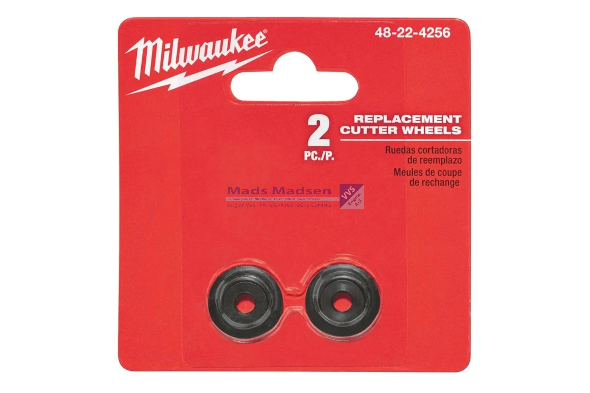 Milwaukee CU skærehjul for rørskærer 2 pk. 48224256 *NETTOPRIS*