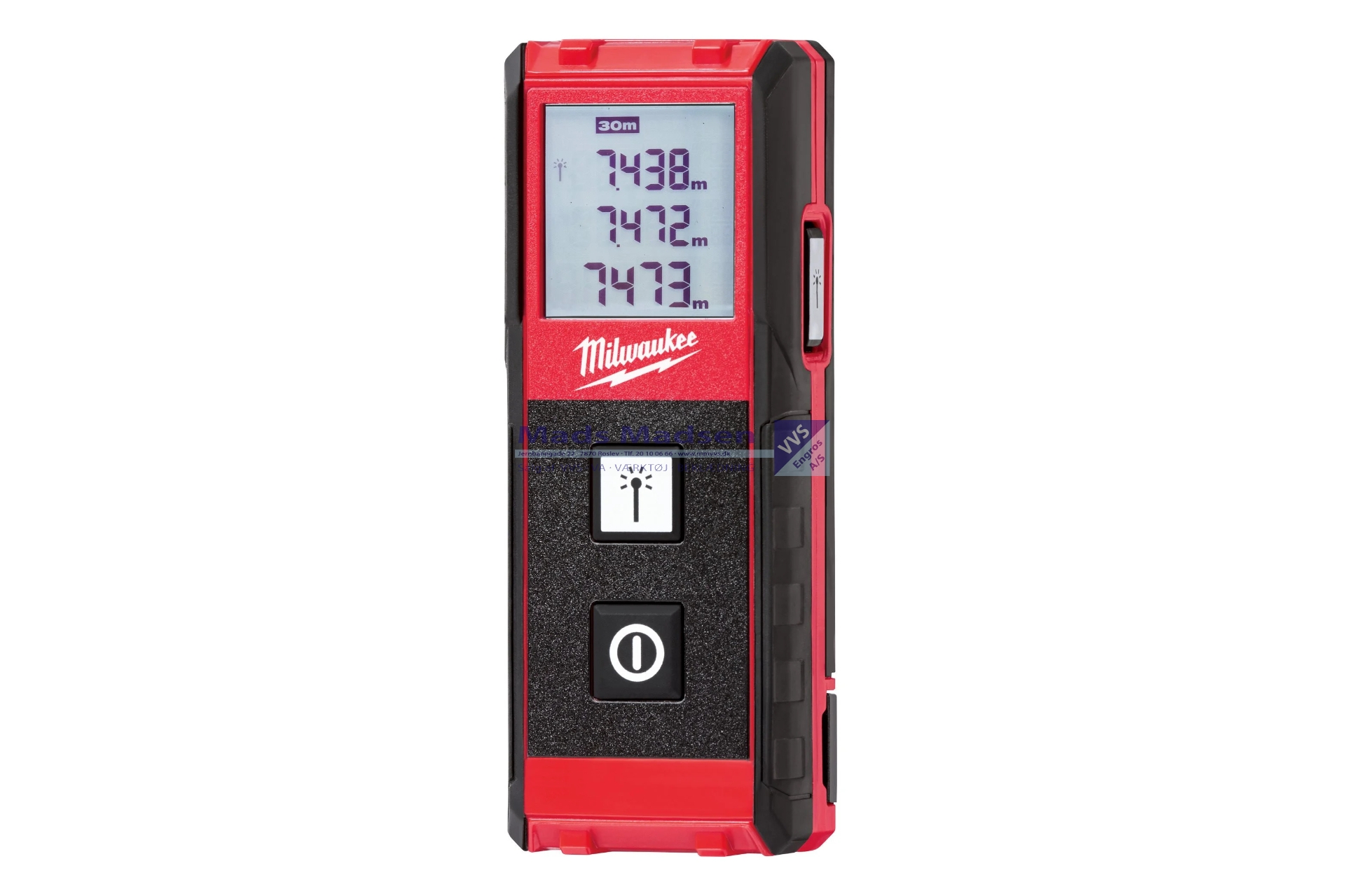 Milwaukee Laserafstandsmåler LDM 30 incl. 2xAAA 4933459276 *NETTOPRIS*