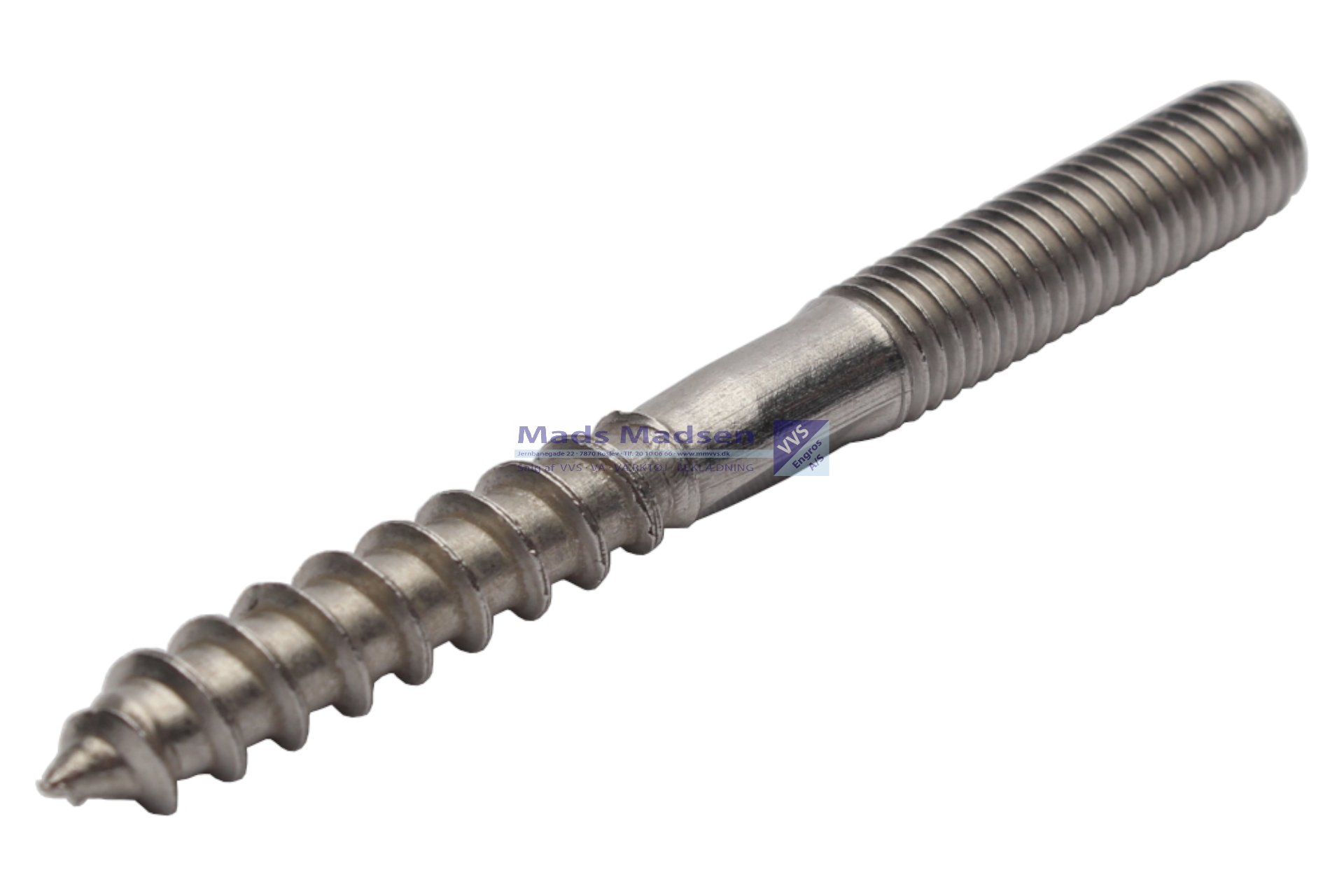 M8 x 50mm ansatsskrue rustfri 100 stk/pk