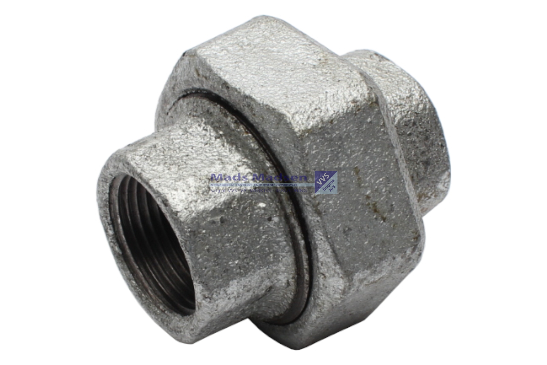 1 1/2" galv union m/m