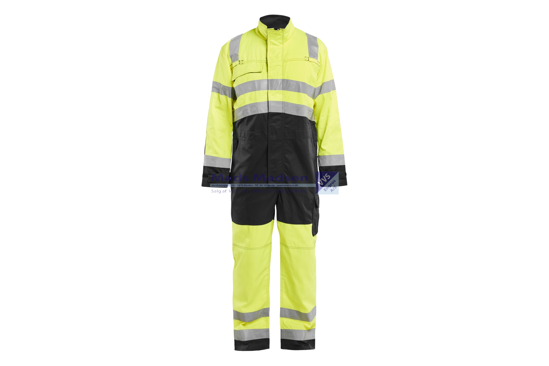 Blåkläder Kedeldragt 6373-1804-3399 C56 high vis gul/sort poly 85% - bom 15% kl. 3