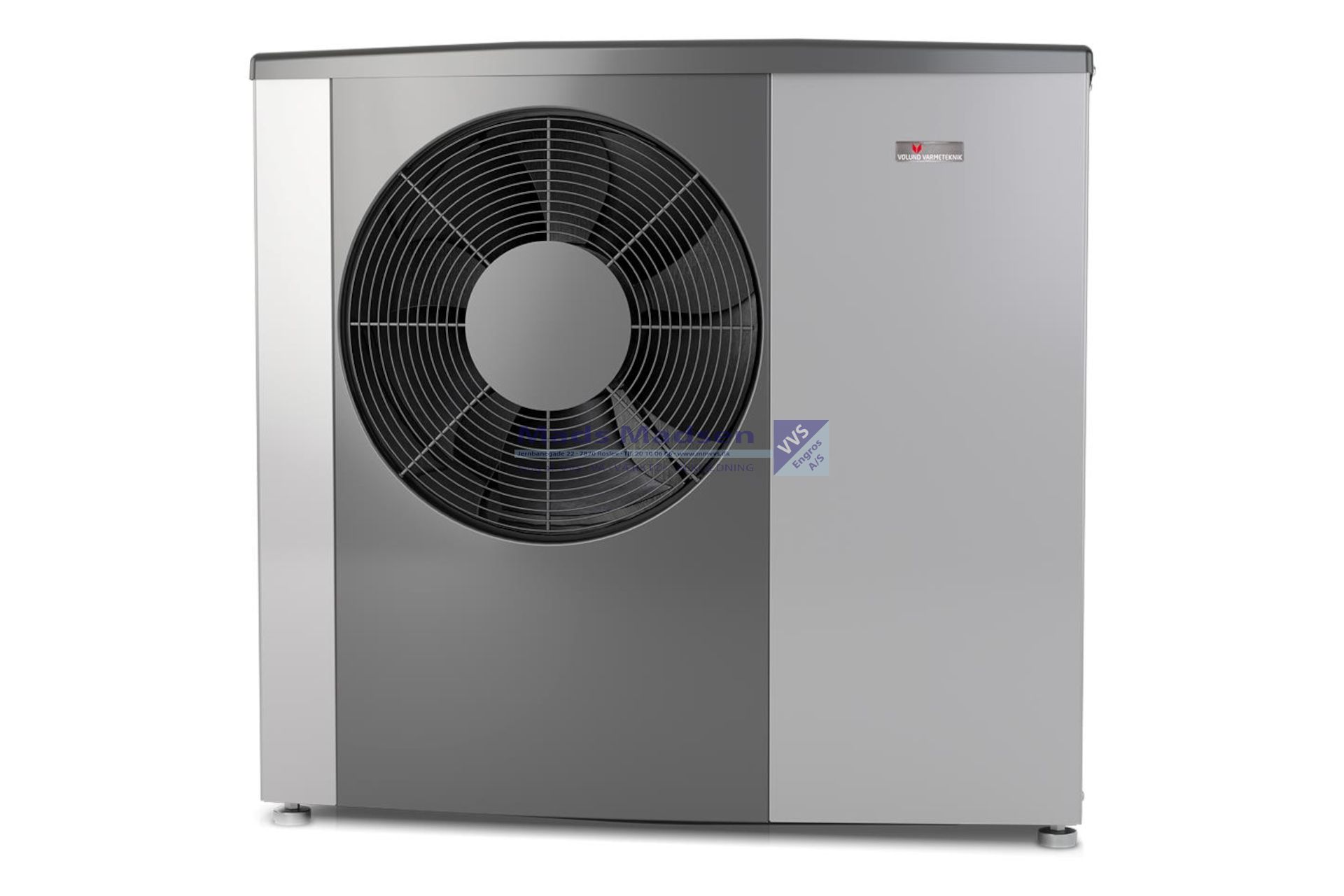 Vølund S2125-8 varmepumpe luft/vand 3-6,3 KW (ydelse v/-7/35° = 5,7 KW) m/frekvensregulerende kompressorer (3 fase - kræver 10amp - AC/DC relæ) 064219 (S)