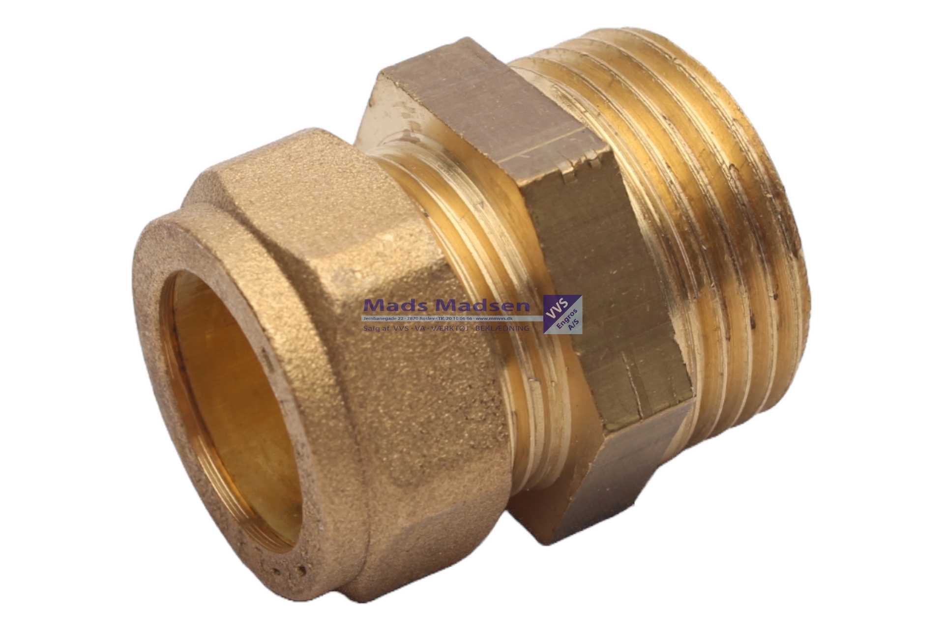 15mm x 3/4" Tiemme kompressions overg. m/nip