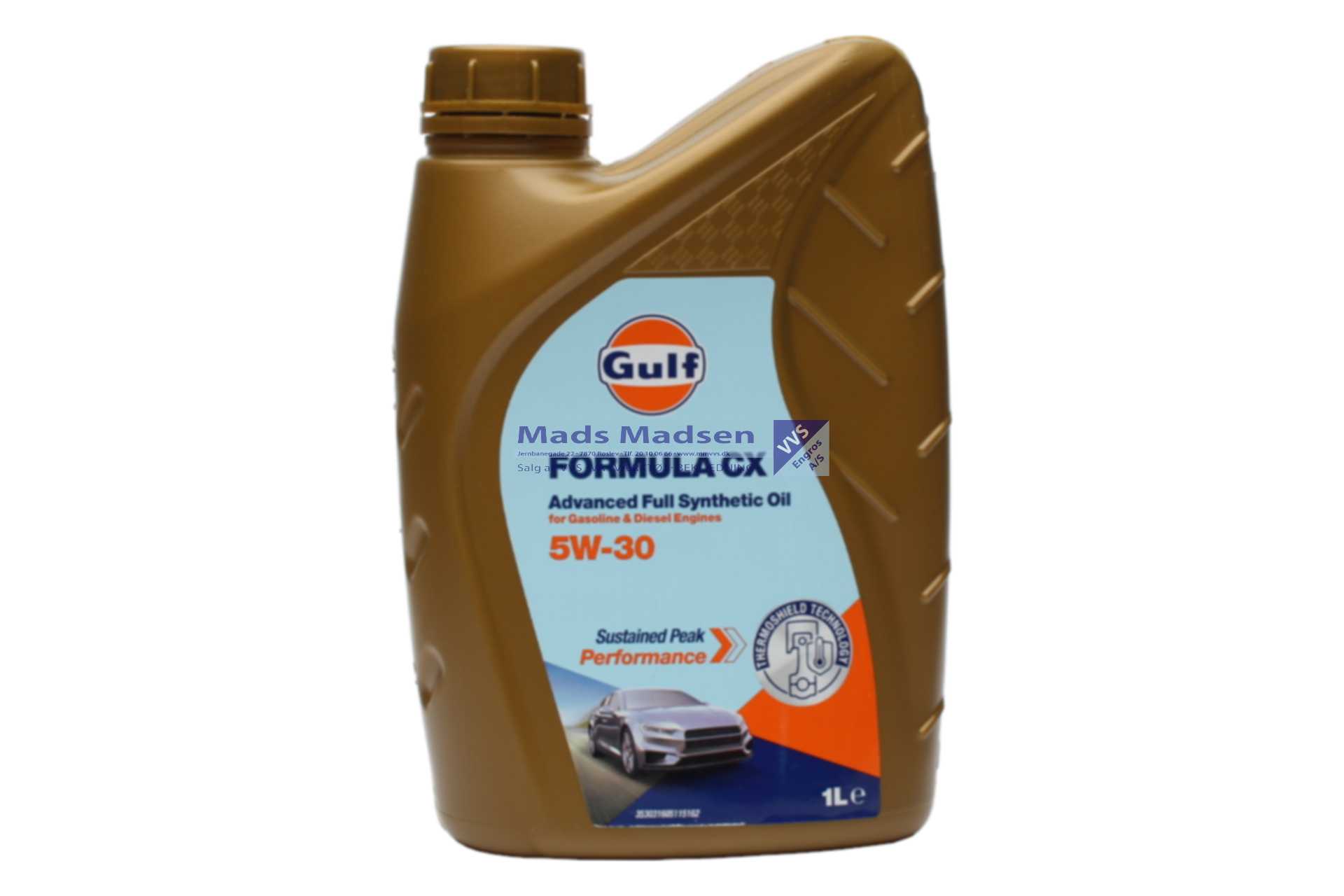 GULF Formula CX 5W-30 Fuldsyntetisk Motorolie 1 liter Specielt til MB, BMW og GM (incl. afgift) *NETTOPRIS*