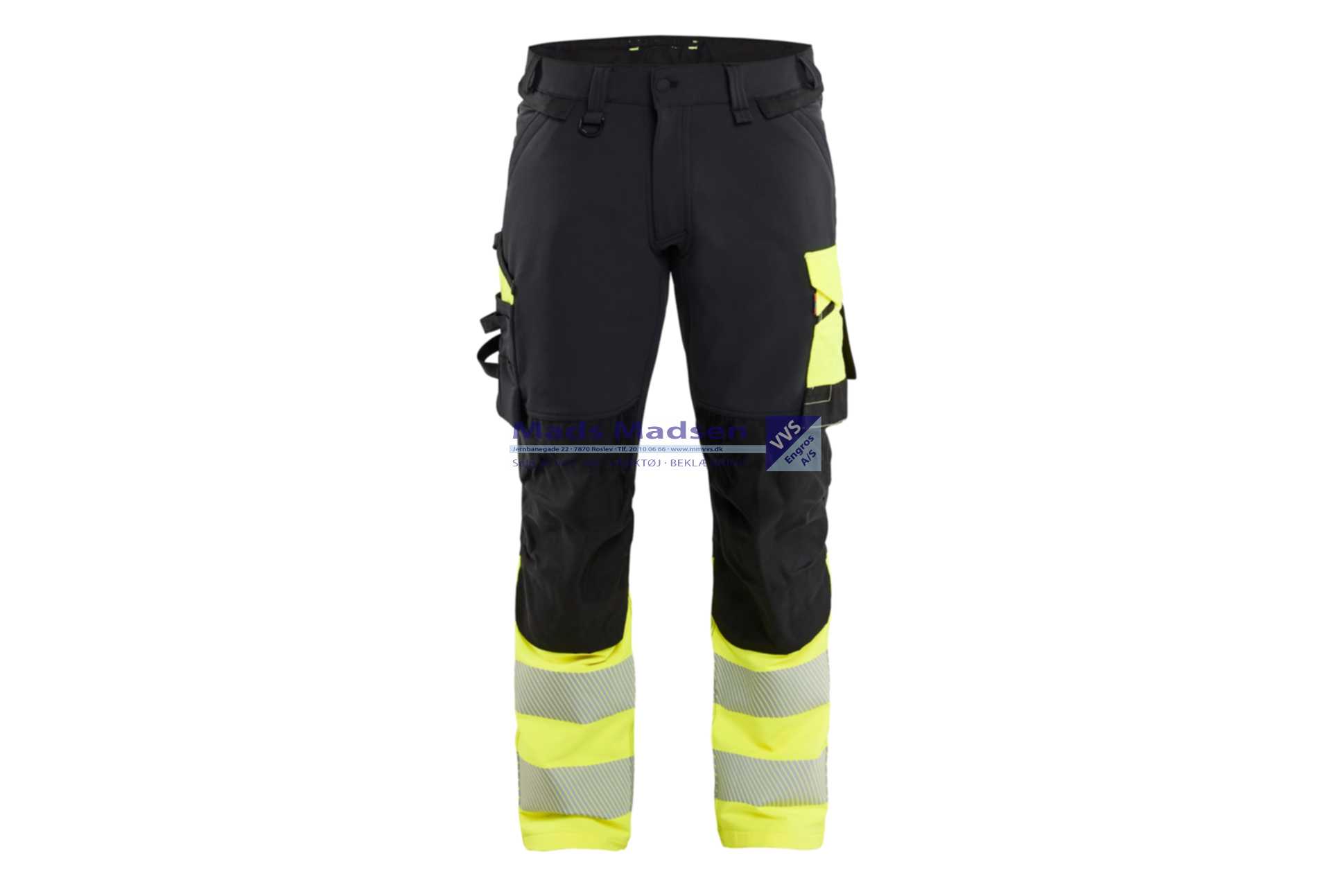 Blåkläder High vis buks 4 vejs stretch 1126-1648-9933 sort/gul str. 54