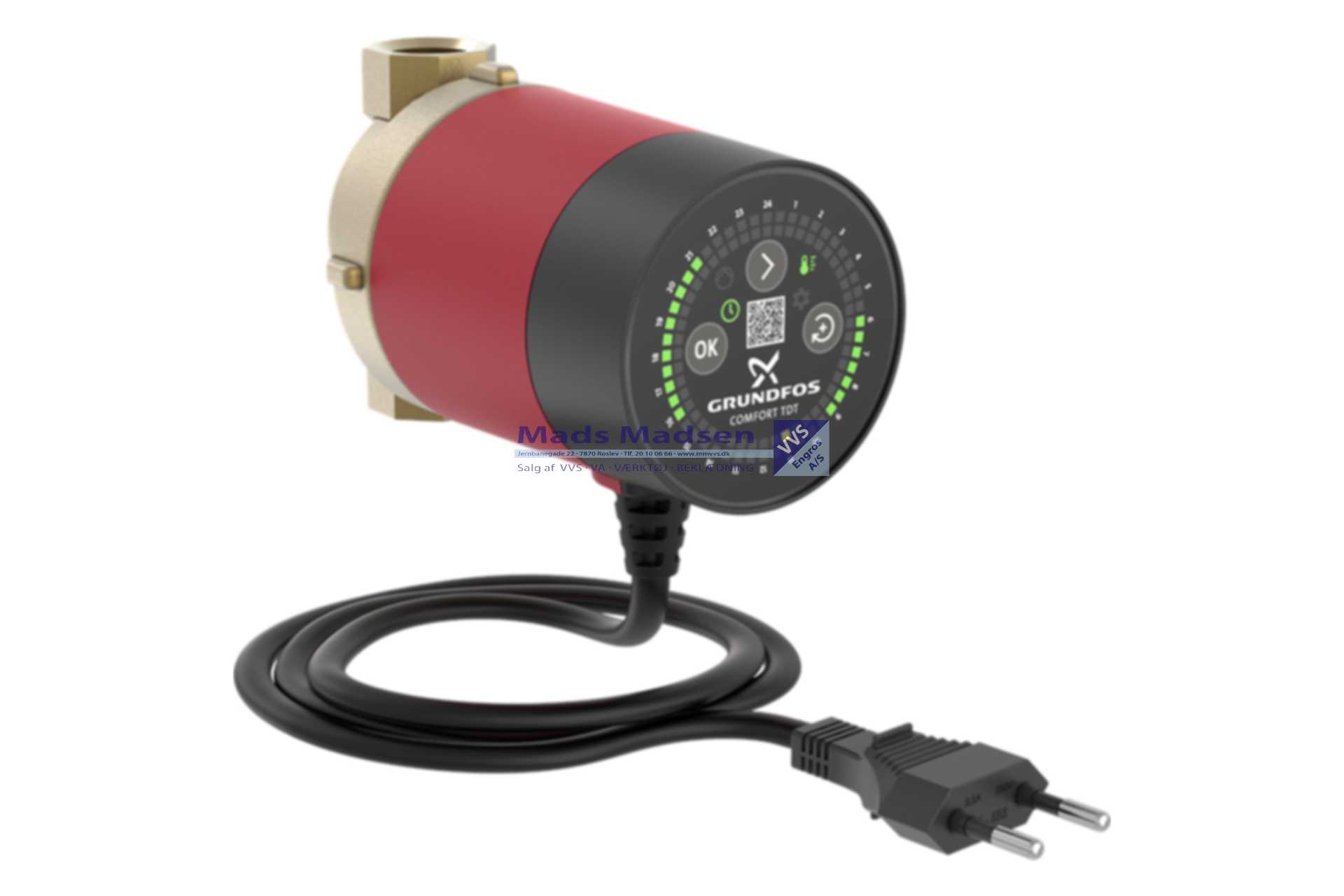 Grundfos Comfort 15-14B TDT brugsvandspumpe (tid & tempratur)