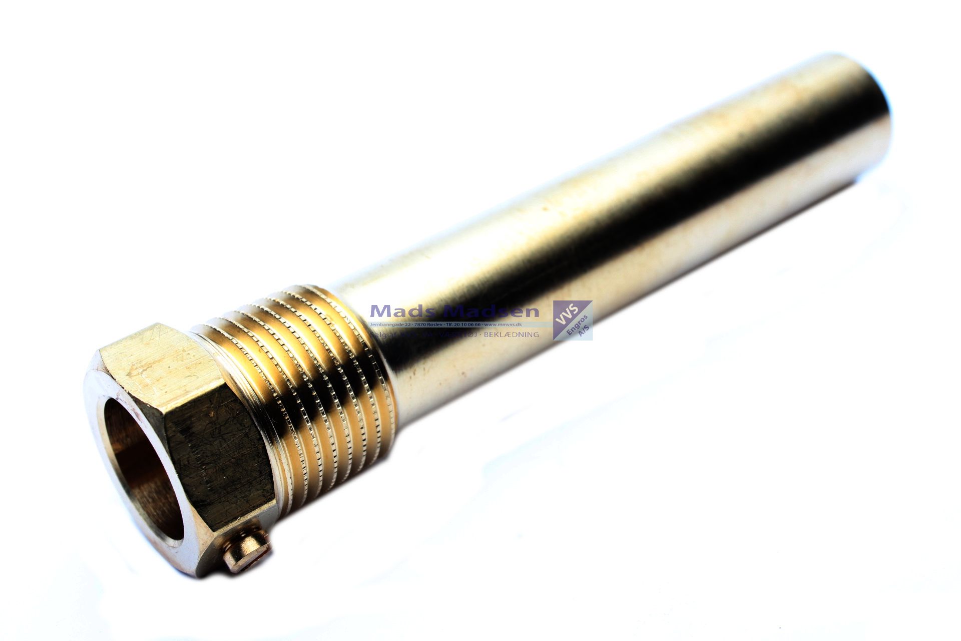 1/2" x 100mm messing dykrørslomme