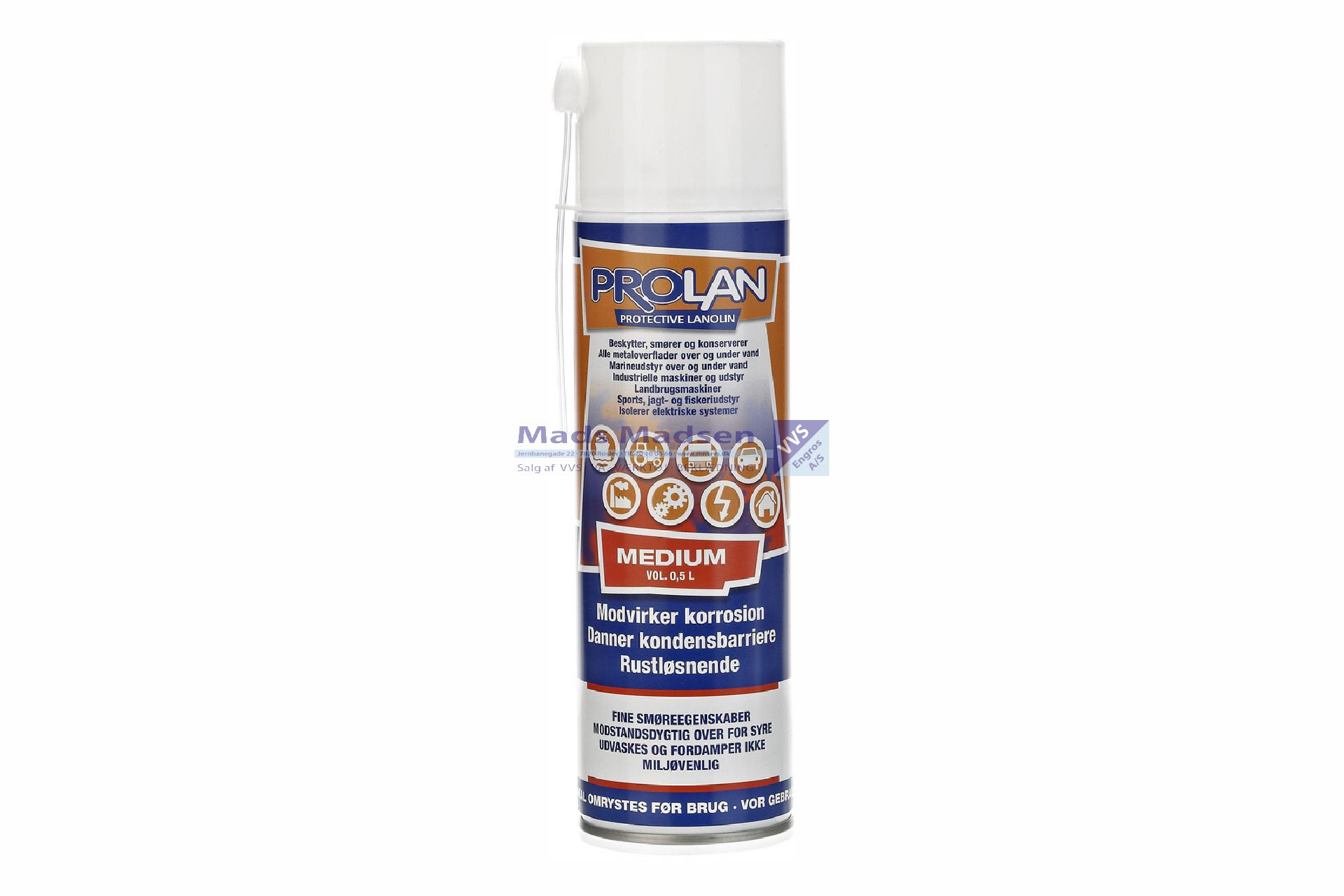 Prolan Medium Rustbeskyttelse Spray á 500 ml. 90MEDIUM05SP *NETTOPRIS*