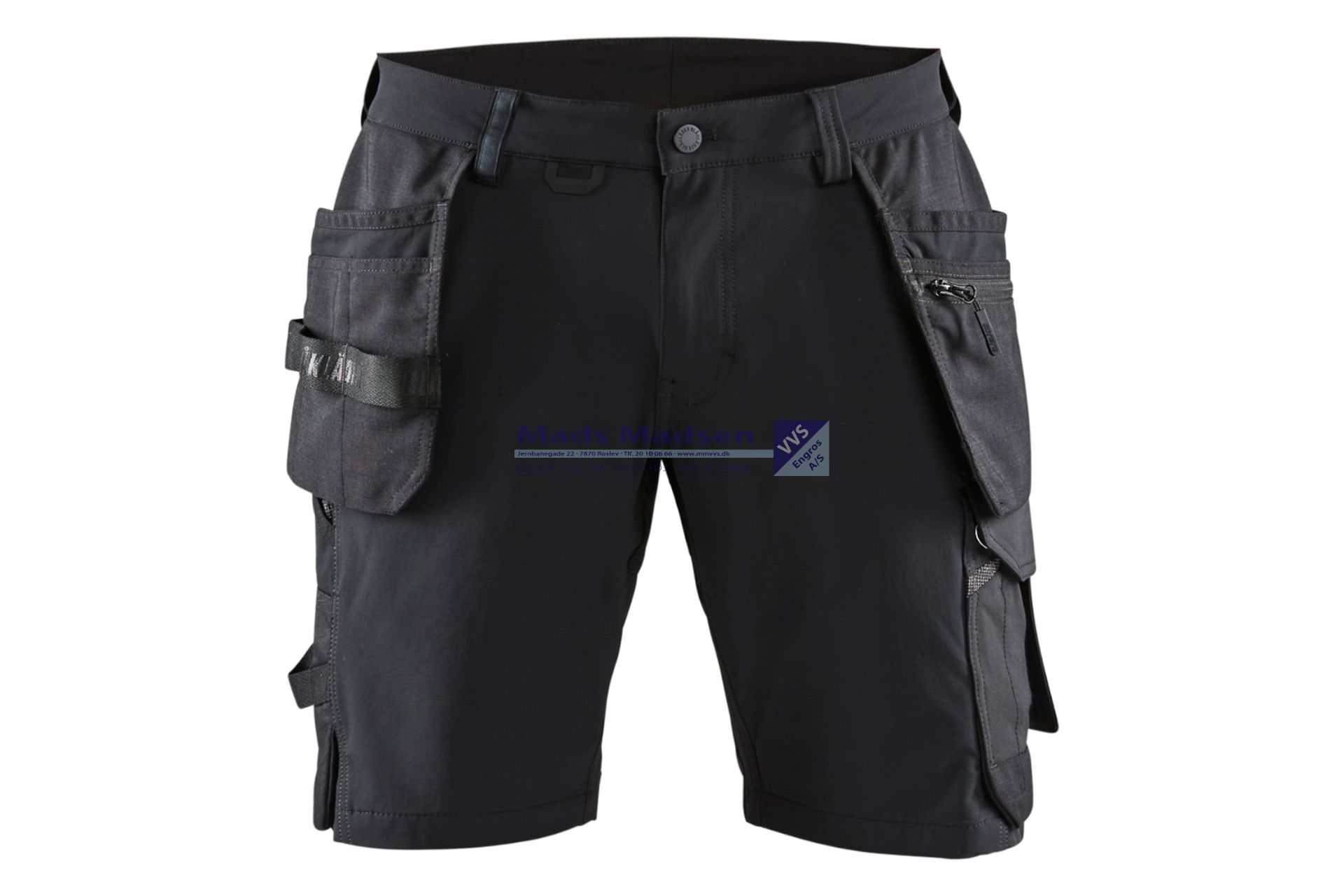 Blåkläder Håndværker shorts stretch  m/sømlom 1520-1645-9998 C54 sort/mørke grå