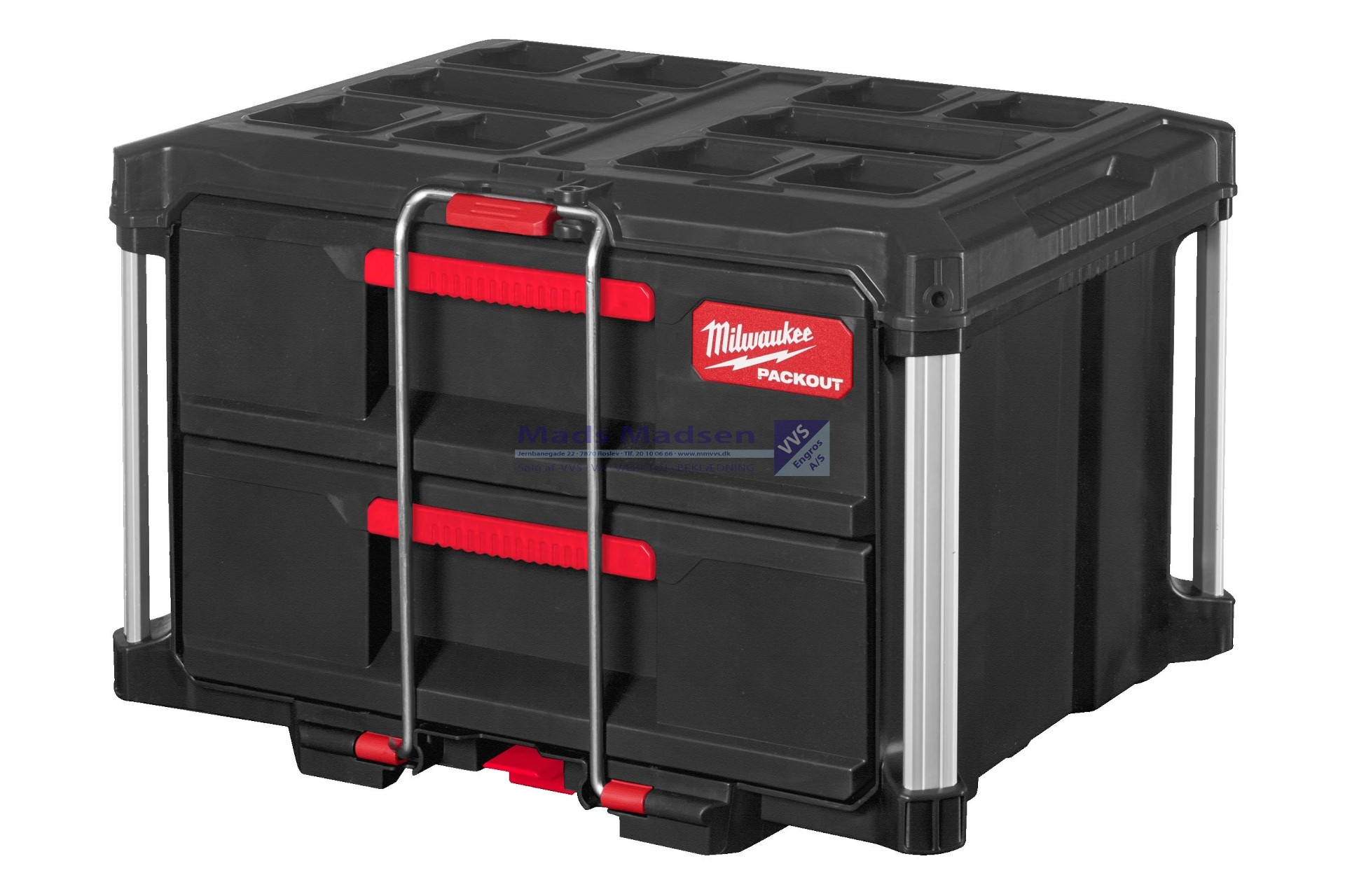Milwaukee PACKOUT Værktøjskuffert m/ 2 skuffer 560 x 410 x 360 mm 4932472129 *NETTOPRIS*