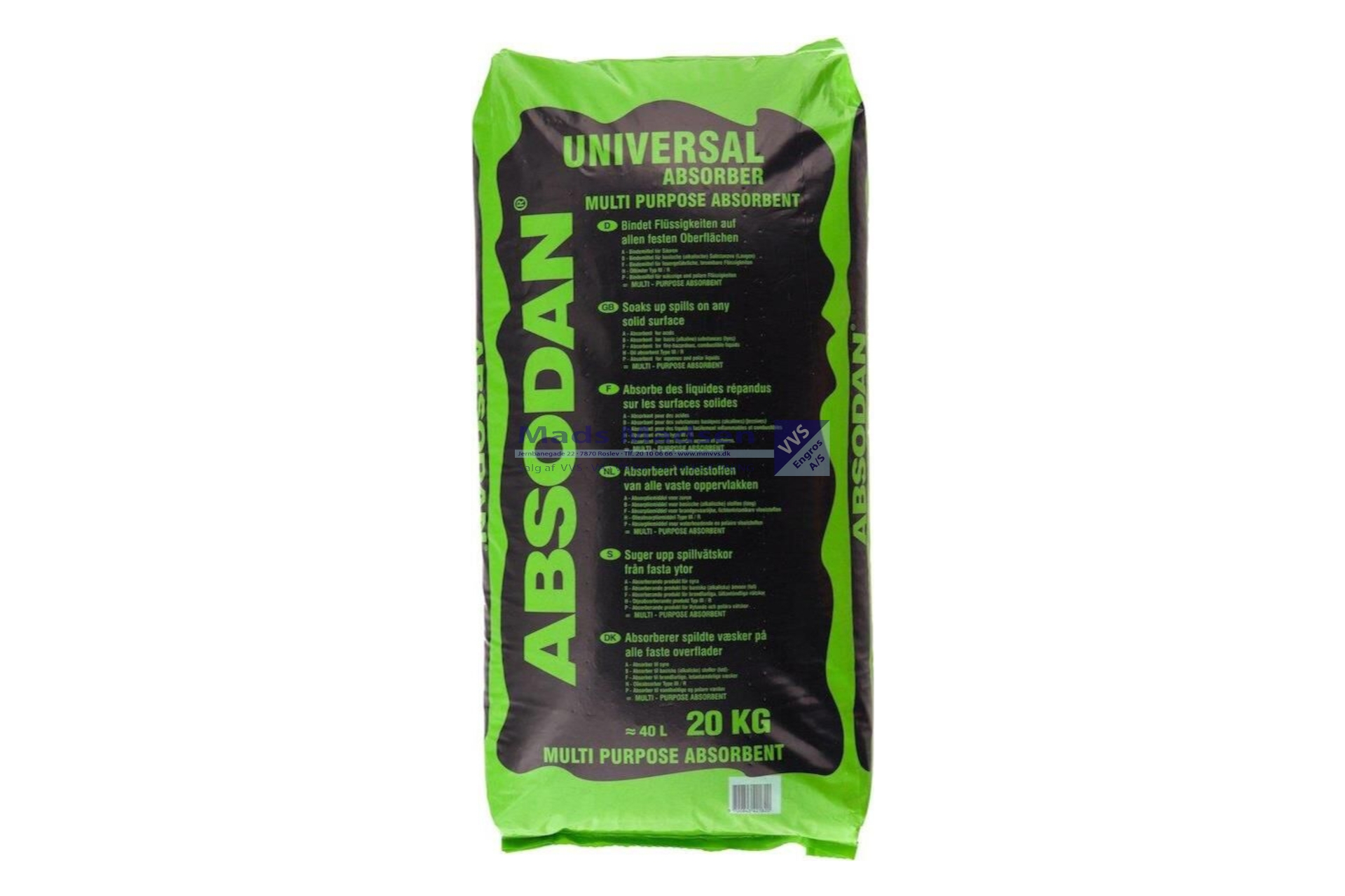 Olieabsorberende Granulat á 20 kg. *NETTOPRIS*