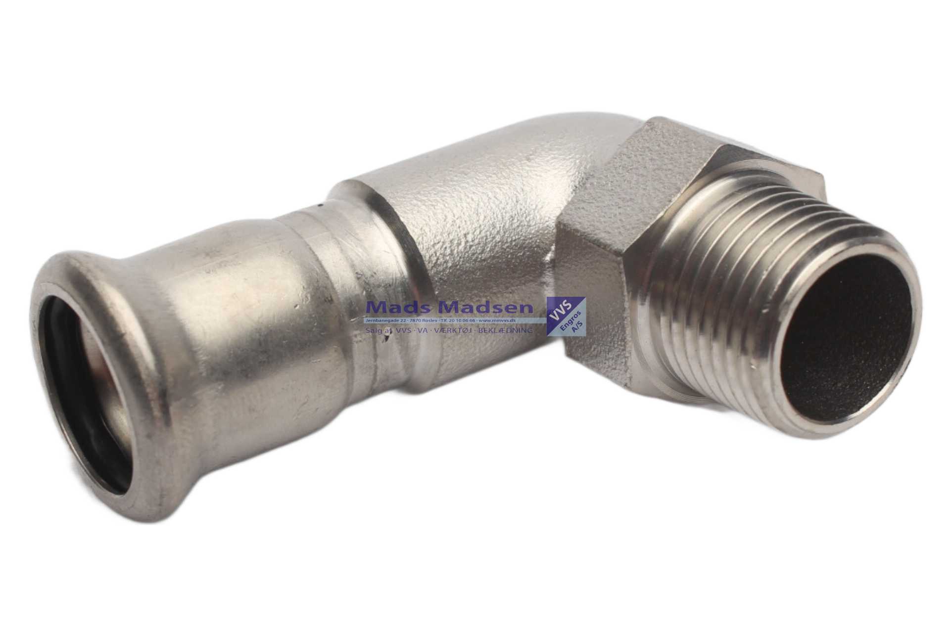 28mm x 1" RacMet RF/SF pres vinkel 90° pm/n M-bakke 316L