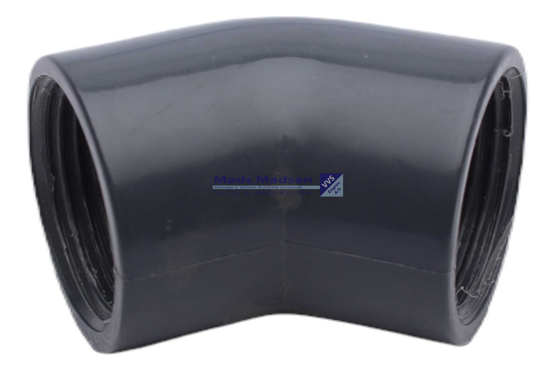 2" Plasson pvc vinkel 45gr.
