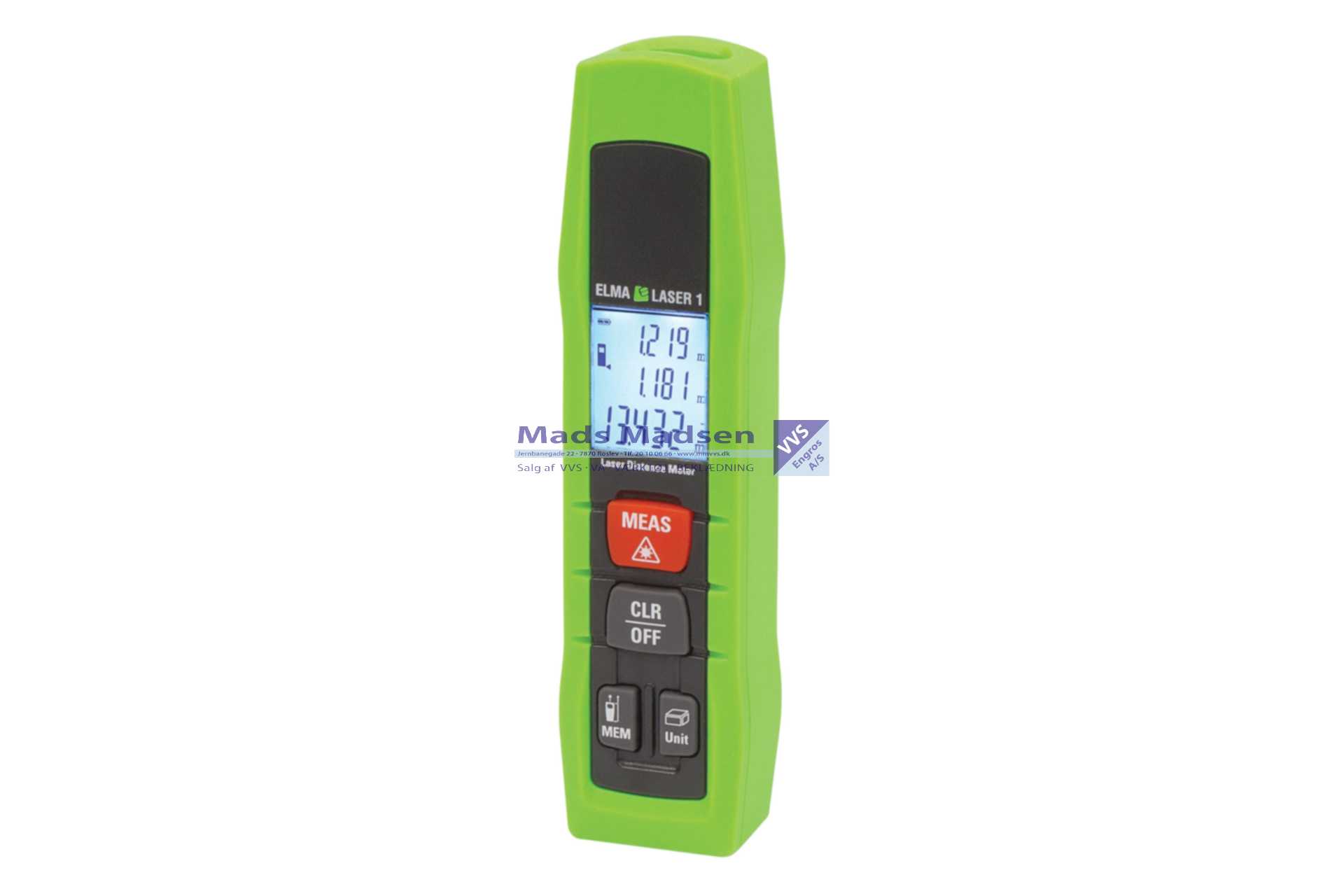 Elma Laser 1 Afstandsmåler 30 mtr med Bluetooth  Elnr. 6398206549 *NETTOPRIS*