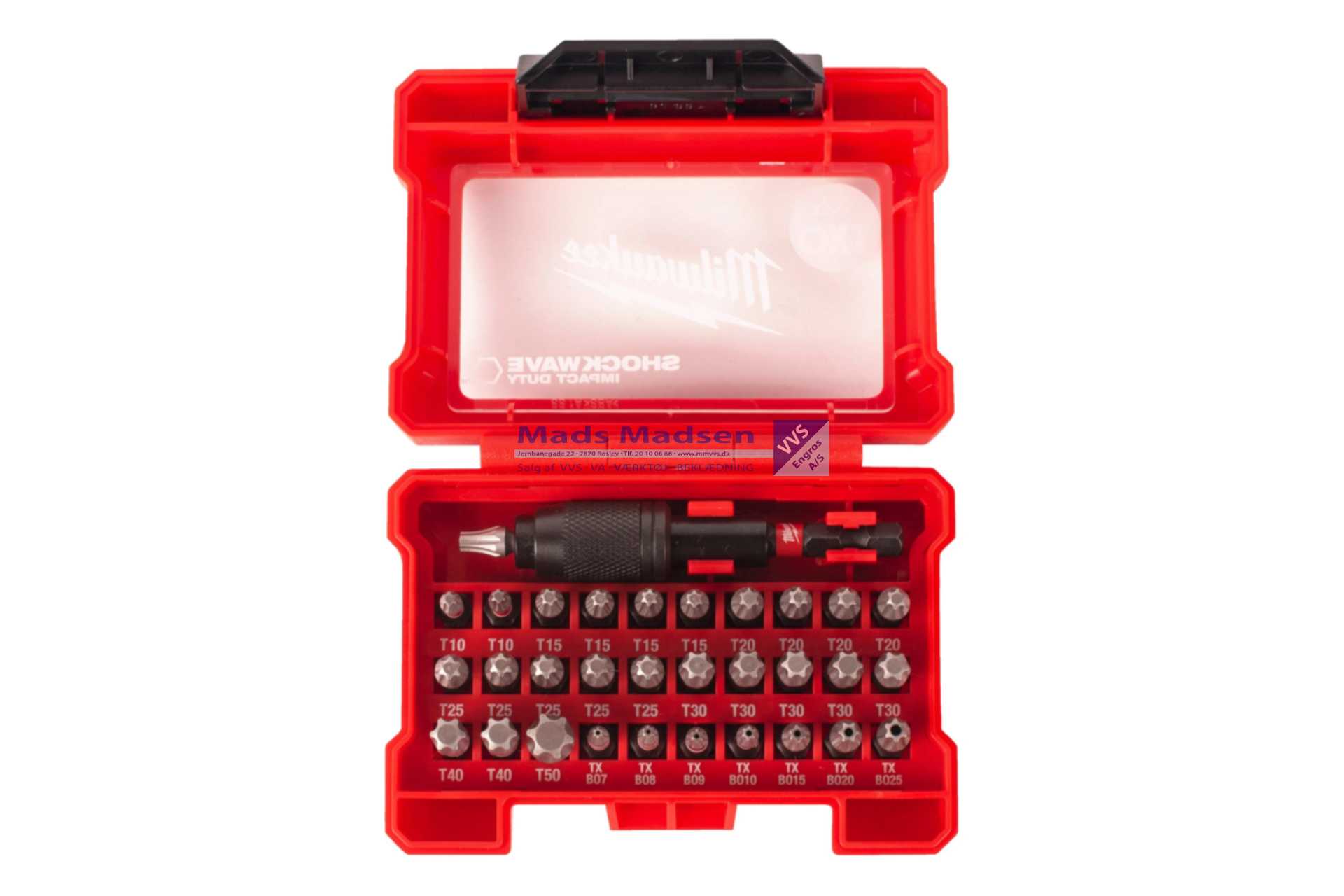 Milwaukee Bitssæt TORX Shockwave 32 dele 4932471586 (KP) *NETTOPRIS*