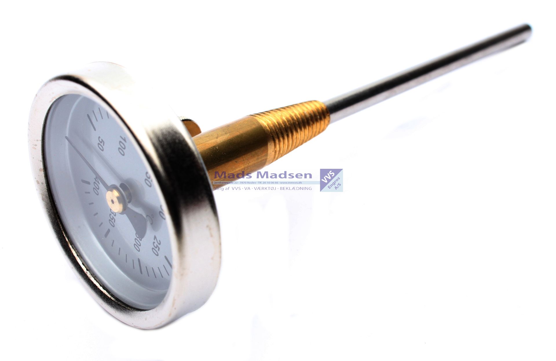63mm røgtermometer 9 x 150mm 0-500gr.