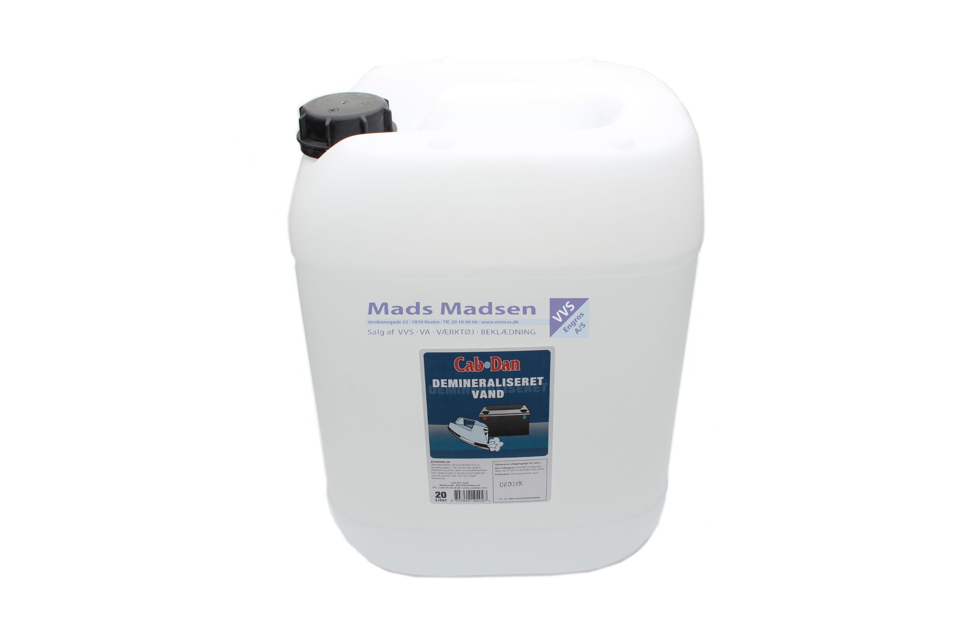 Demineraliseret vand á 20 kg.