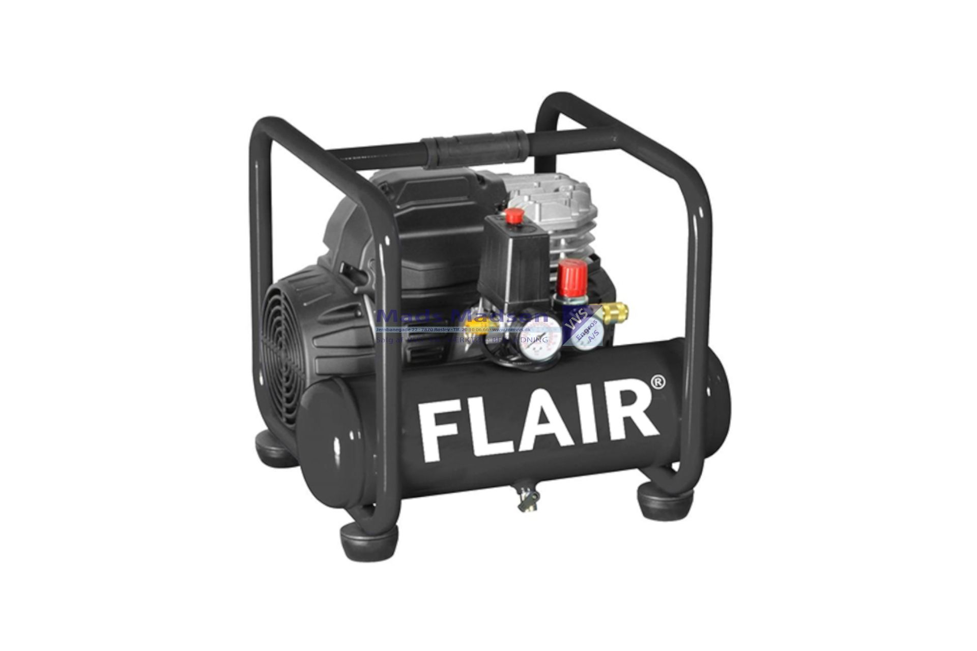 Flair Kompressor (84db)1,5 HK 6 ltr oliefri 54214 *NETTOPRIS'