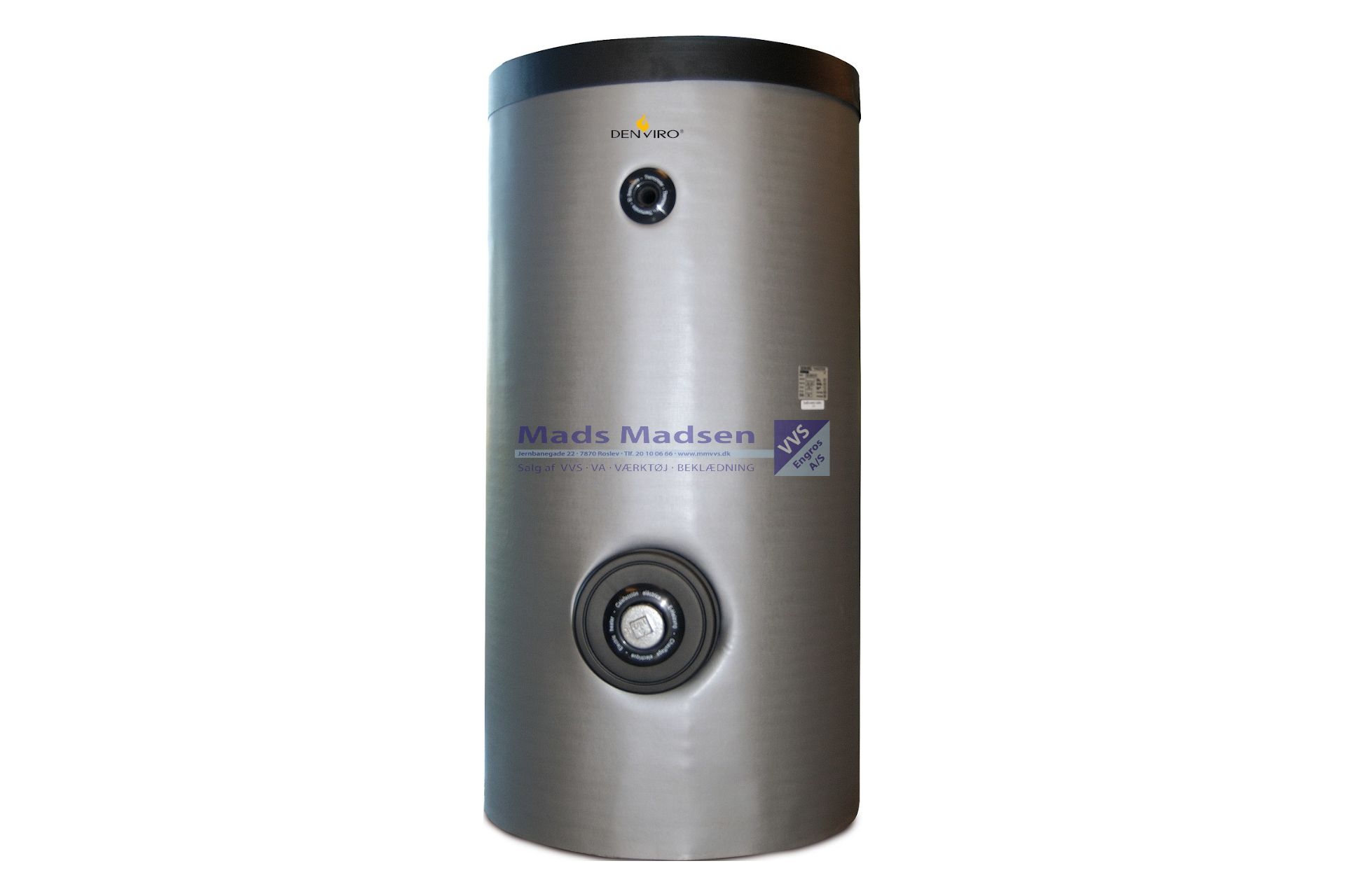 400 ltr KHT solvarmebeholder m/ 1,6+1,2 m2 spiral Ø704 x 1687mm (S)