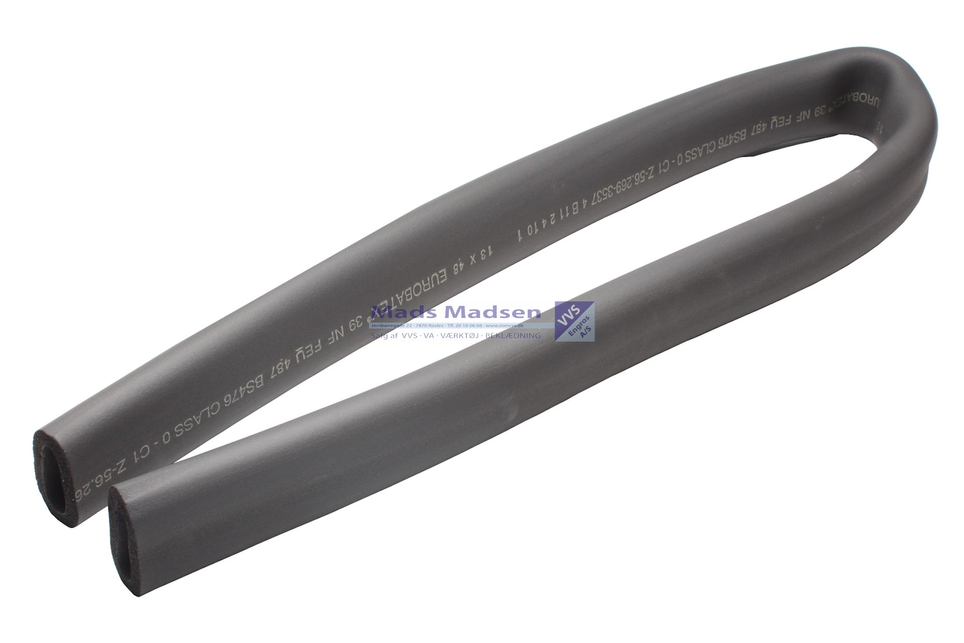 28/13mm SORT AF2 rørisolering 105° a' 2mtr 80 mtr/krt