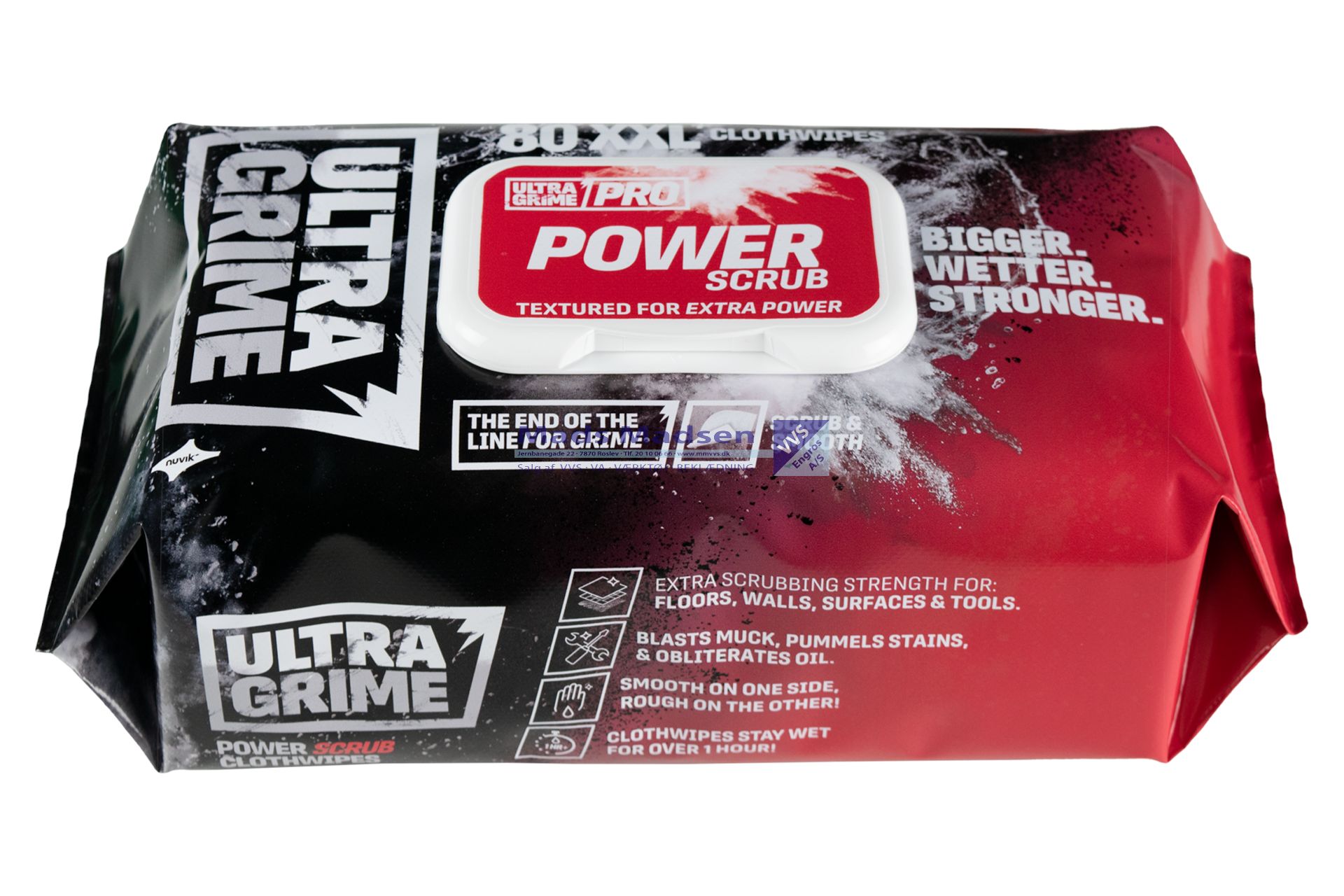 UltraGrime Pro Power Scrup Wipes 38 x 25cm á 80 stk 5920 *NETTOPRIS*
