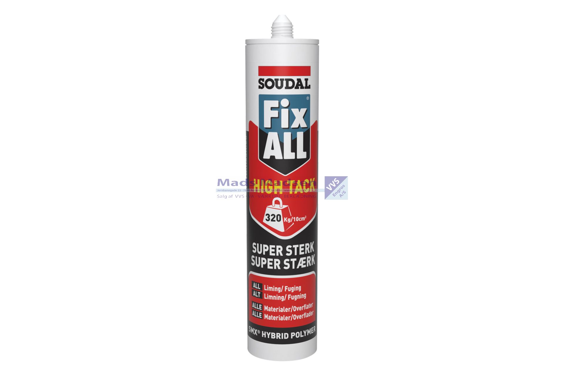 Montagelim Soudal Fix All High Tack Hvid á 290 ml. *NETTOPRIS*