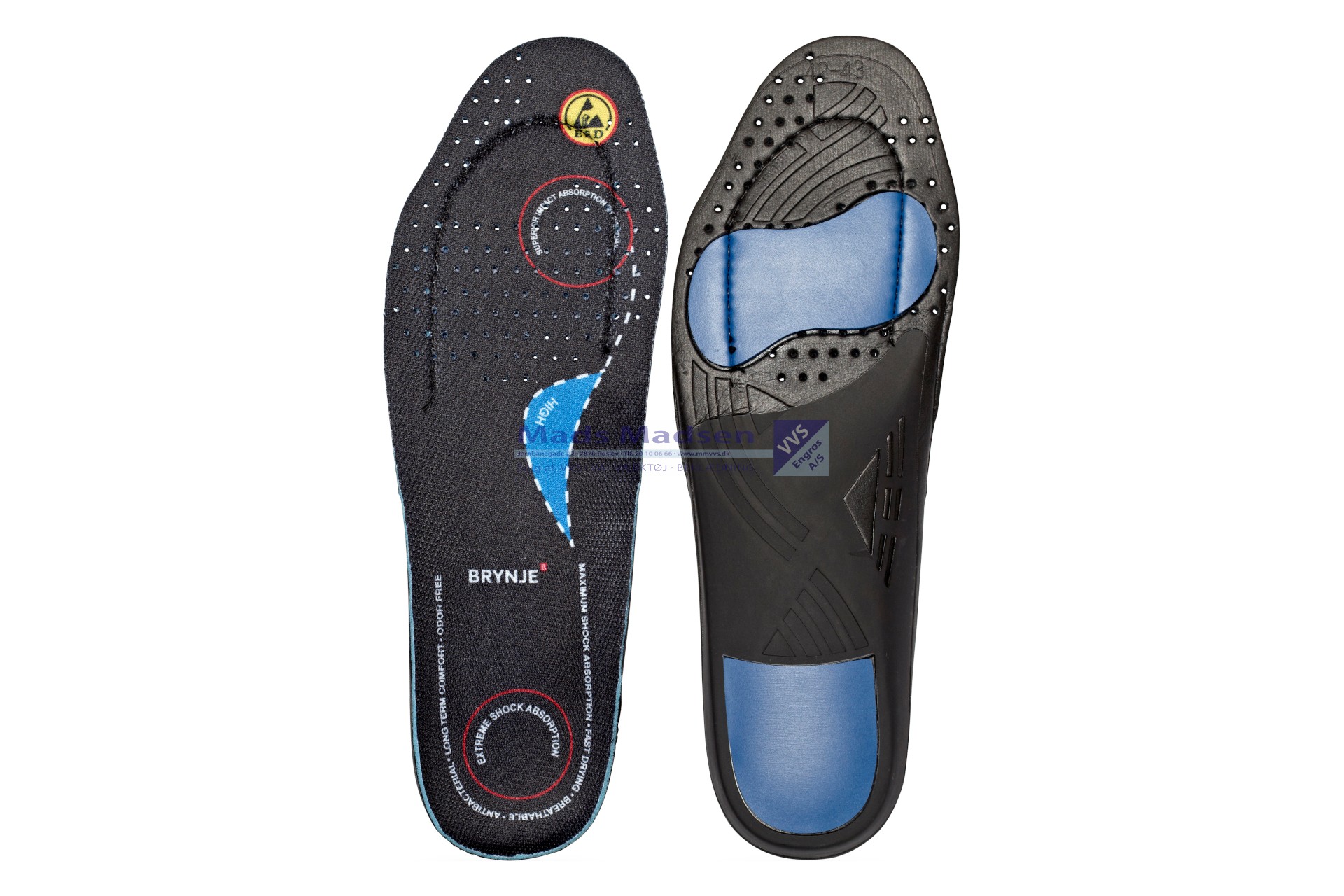 Brynje Ultimate footfit High blå sål 38-39 68203 *NETTOPRIS*