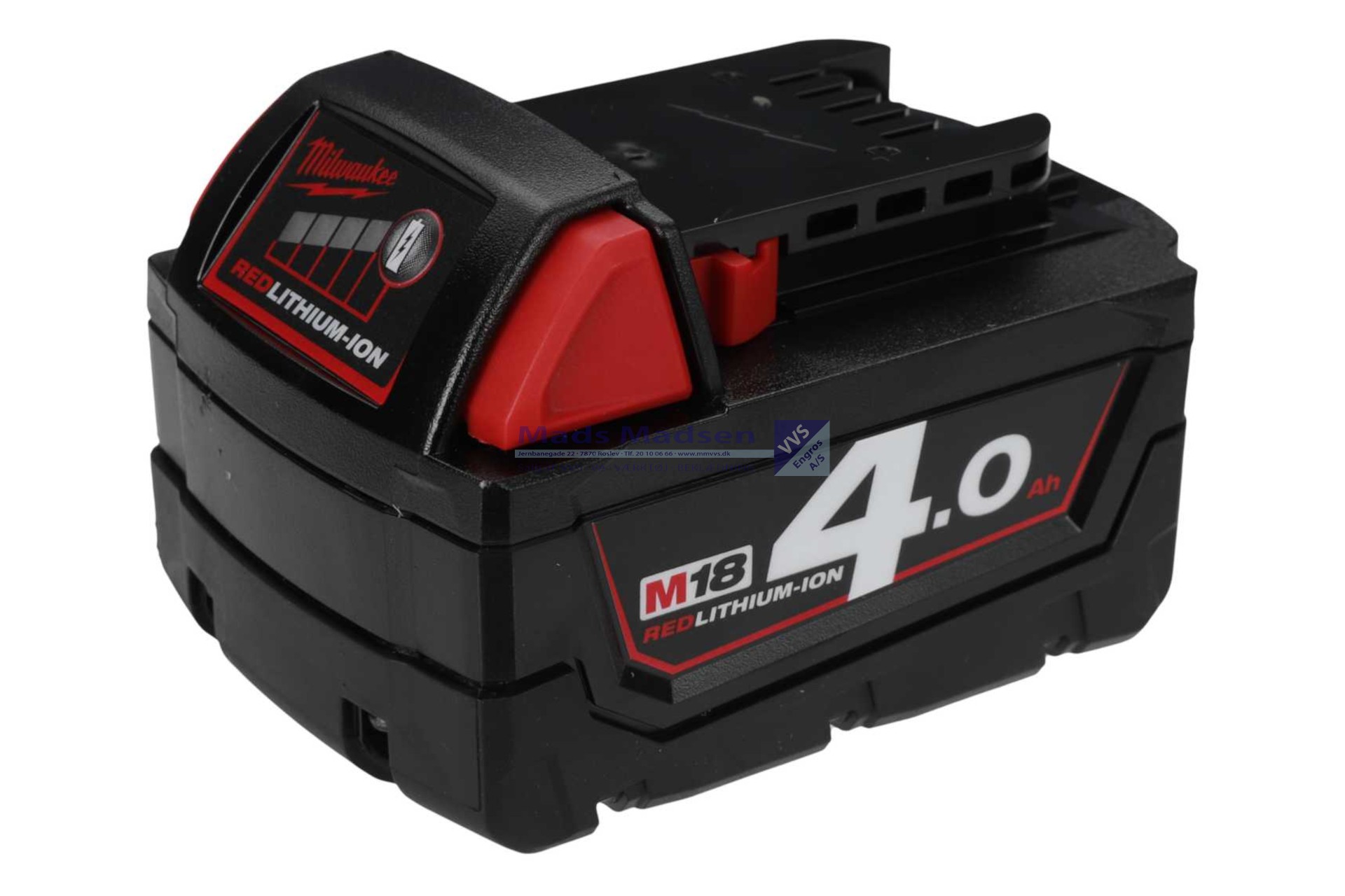 Milwaukee M18 B4 akku batteri 18V 4,0 Amp. incl. afgift  4932430063 (K) *NETTOPRIS*