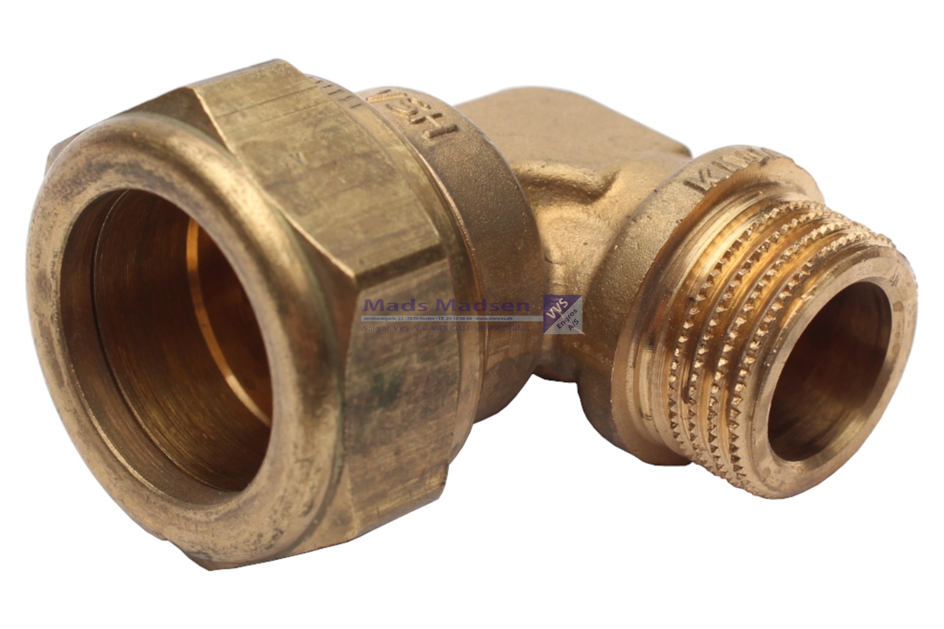 15mm x 3/4" kompressions vinkel m/nip VSH