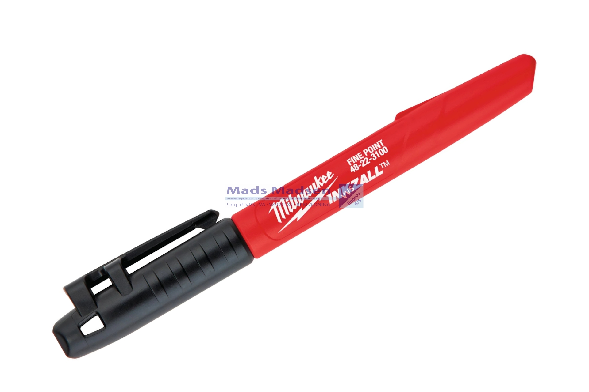Milwaukee Inkzall speedmarker 1 mm. sort 48-22-3100 36 stk/pk *NETTOPRIS*