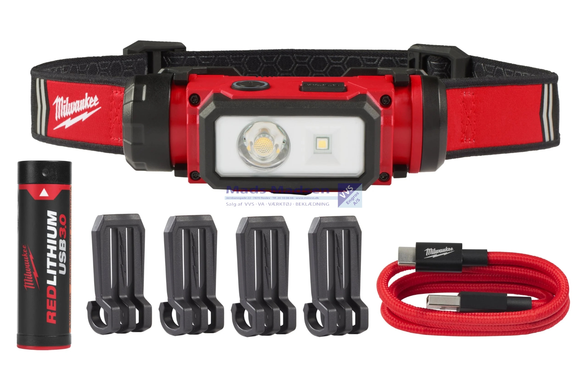 Milwaukee L4HL2-301 TRUEWIEW Pandelampe 600 lumen USB-opladelig 4933479963 *NETTOPRIS*