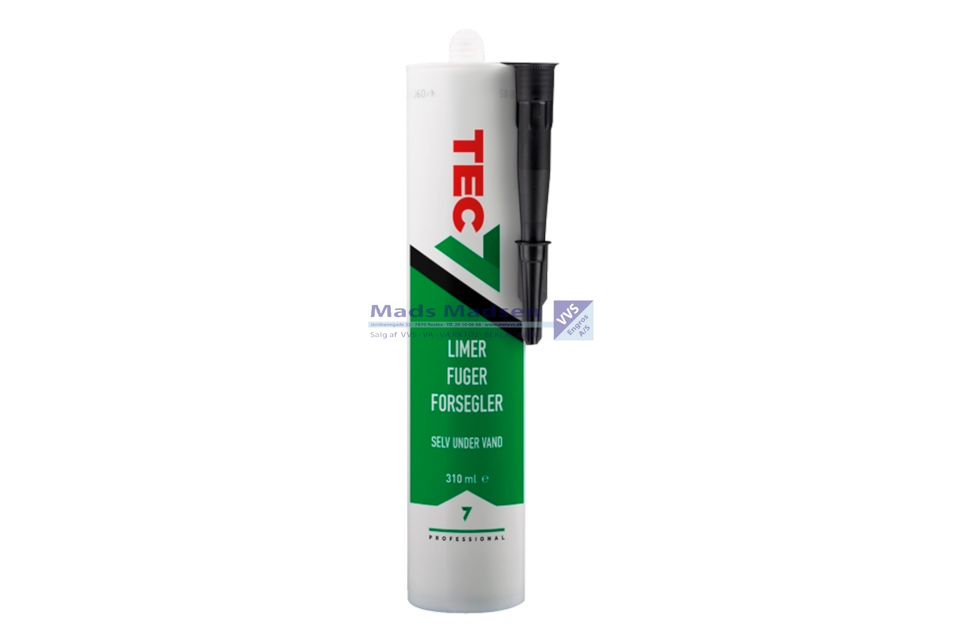 Tec7 lim/fugemasse Tec7 sort 310ml 12 stk/krt *NETTOPRIS*