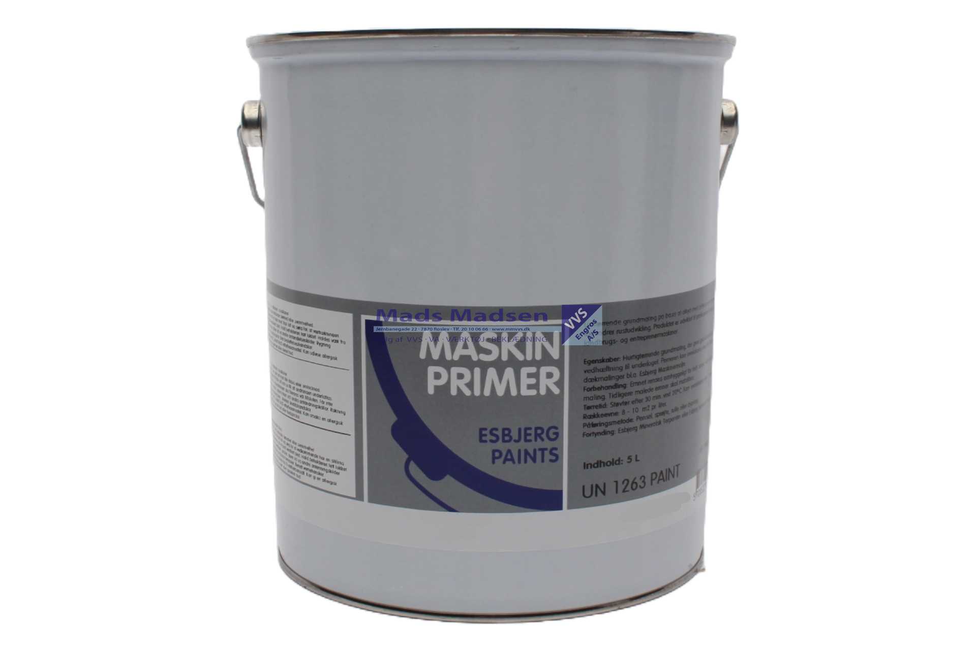 Maskinprimer 79083 Serie 0100 Grå MAT á 5 ltr. - Farekl. 3 - Billede 2