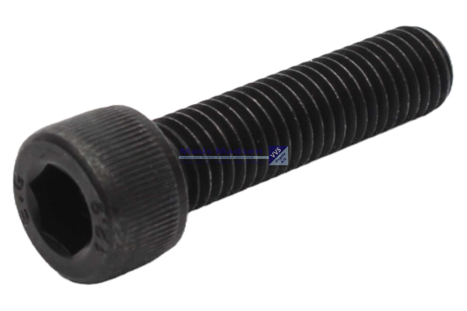 M12 x 100 Insex skrue CH DIN 912 12.9 Sort 50 stk/pk