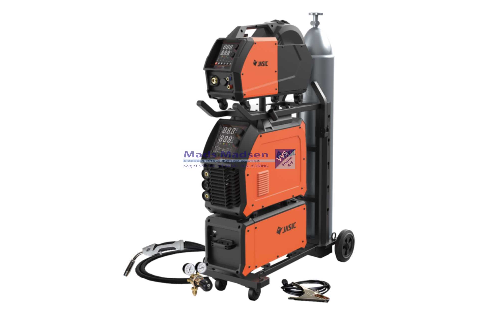 Jasic EVO MIG500S svejsemaskine M/vogn incl 4mtr MIG-svejseslange og 3mtr stelkabel (inkl. weee afgift Kr. 95) *NETTOPRIS*